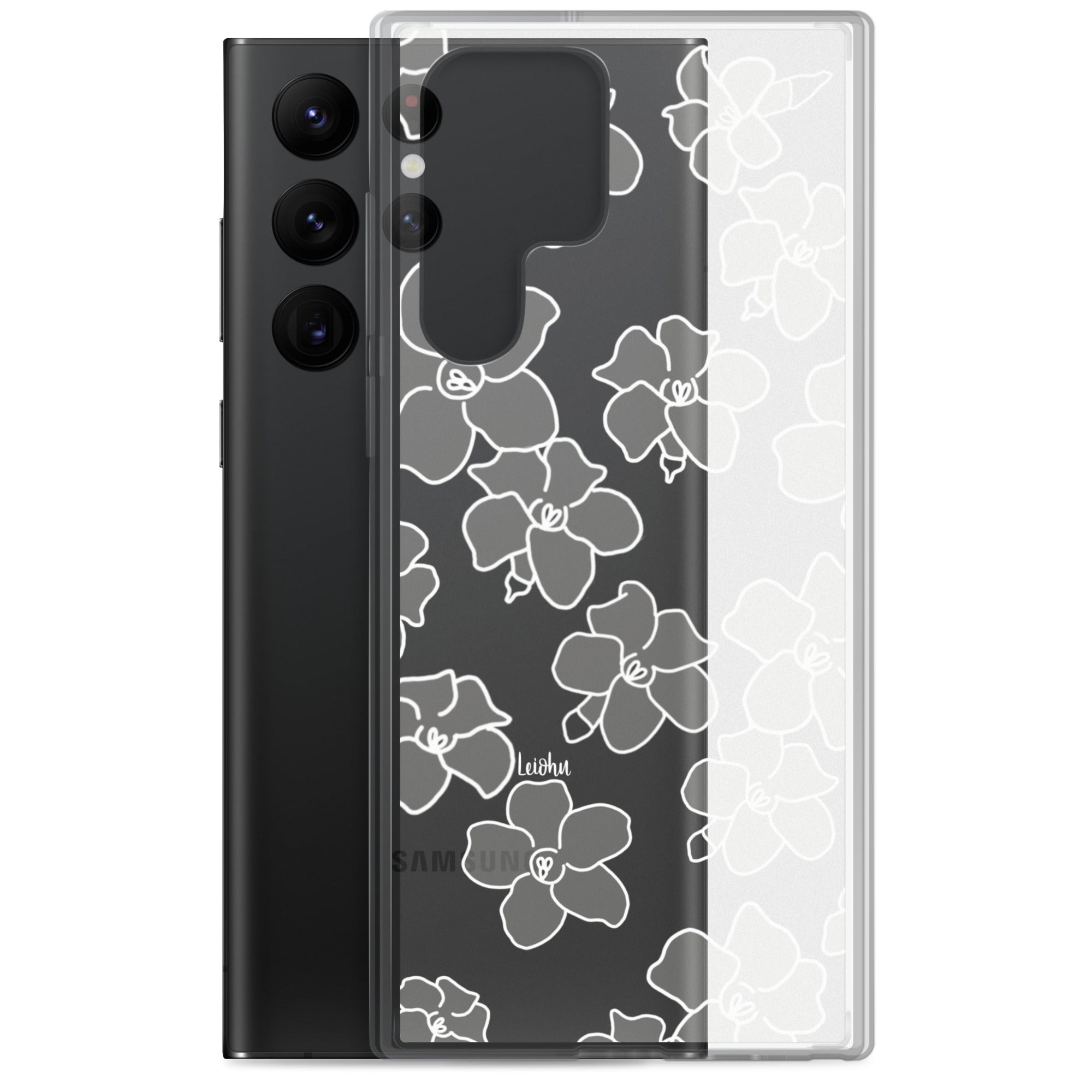 Puakenikeni - Ke'oke'o - Clear Case for Samsung® - LEIOHU DESIGNS