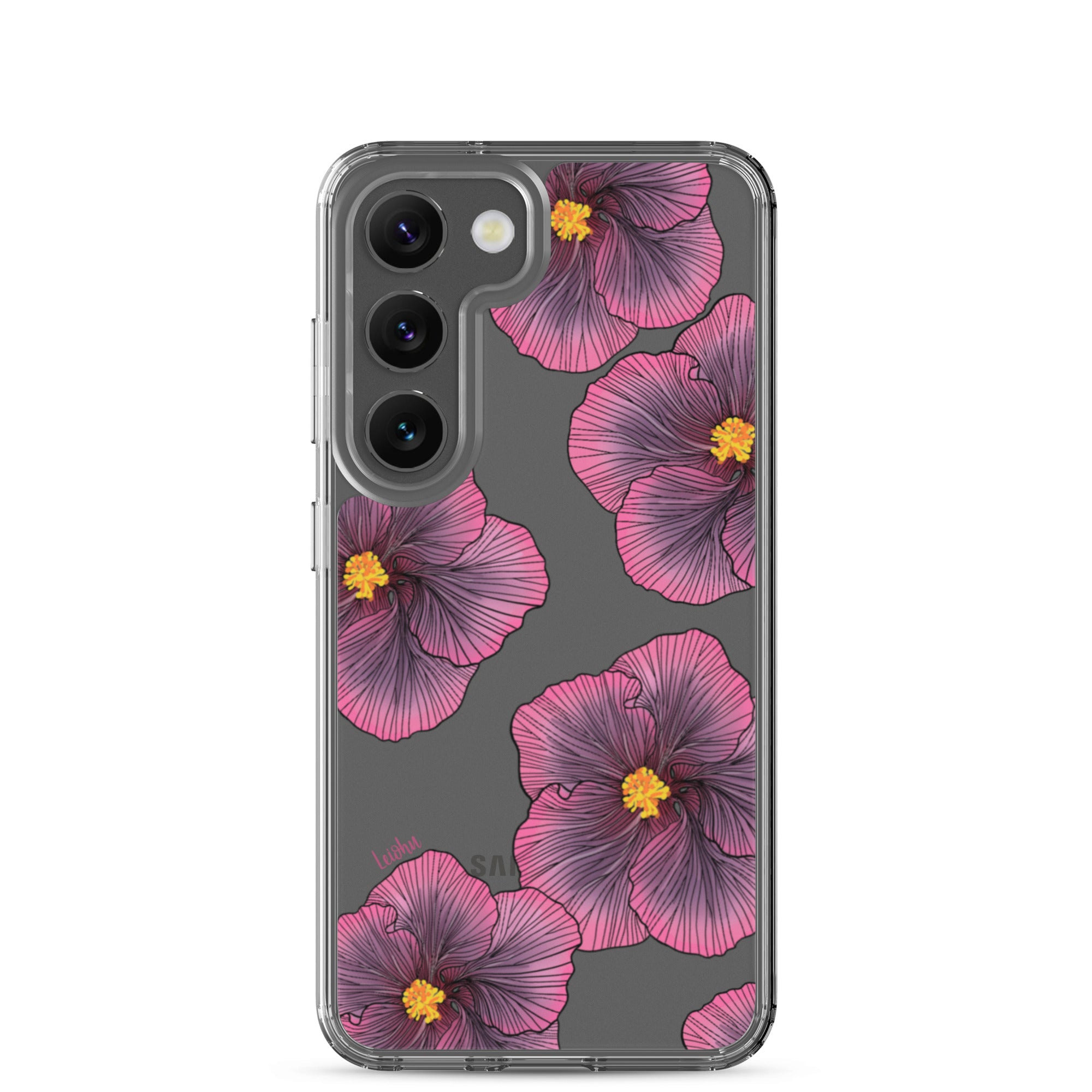 Sunset Hibiscus - Clear Case for Samsung® - LEIOHU DESIGNS