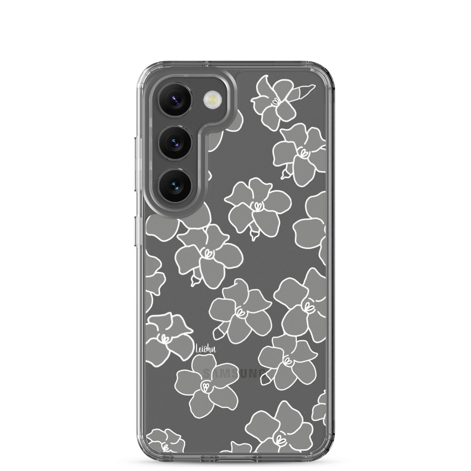 Puakenikeni - Ke'oke'o - Clear Case for Samsung® - LEIOHU DESIGNS