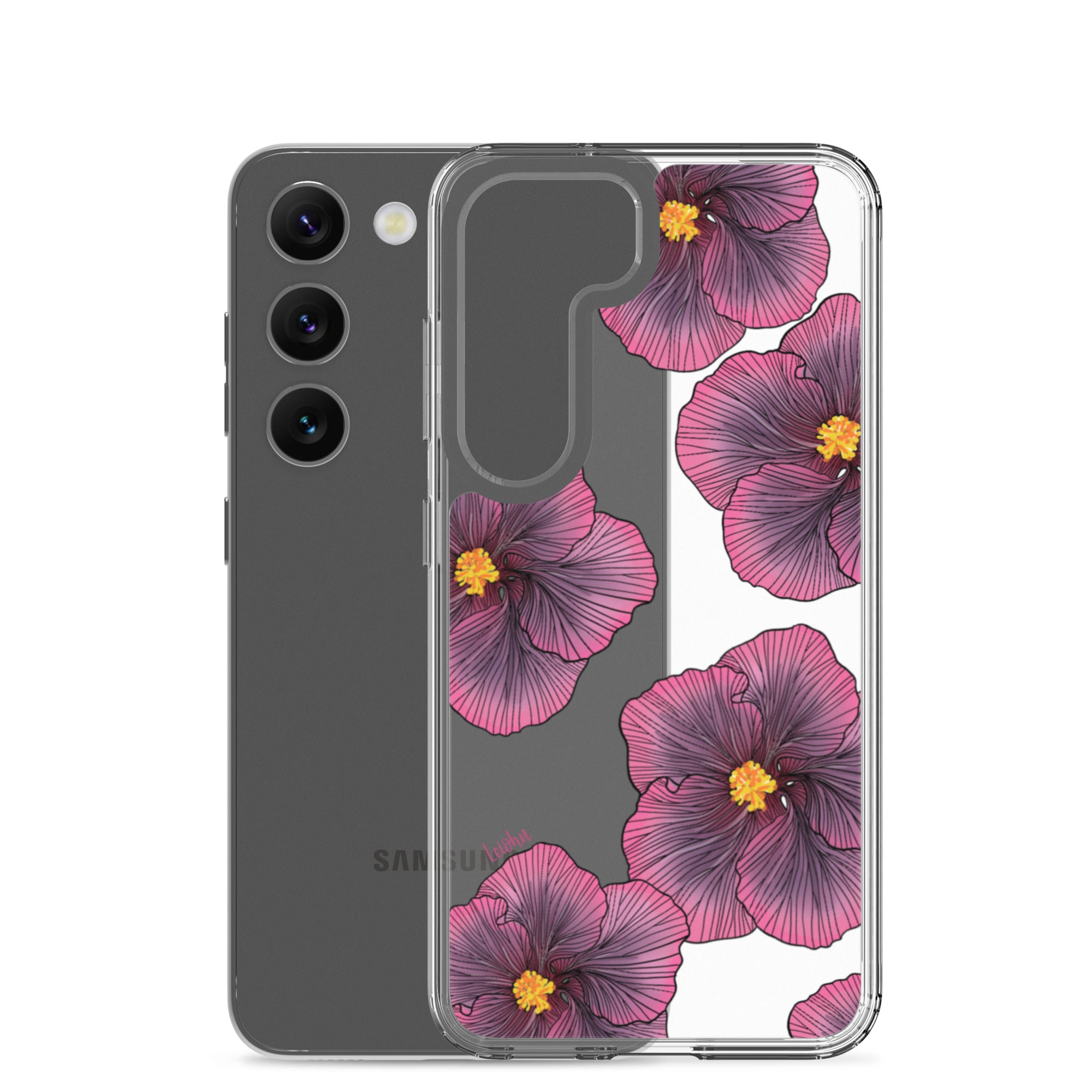 Sunset Hibiscus - Clear Case for Samsung® - LEIOHU DESIGNS