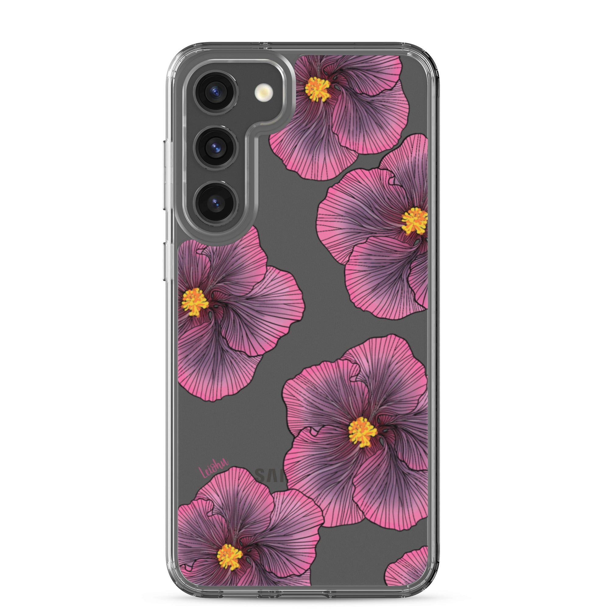 Sunset Hibiscus - Clear Case for Samsung® - LEIOHU DESIGNS