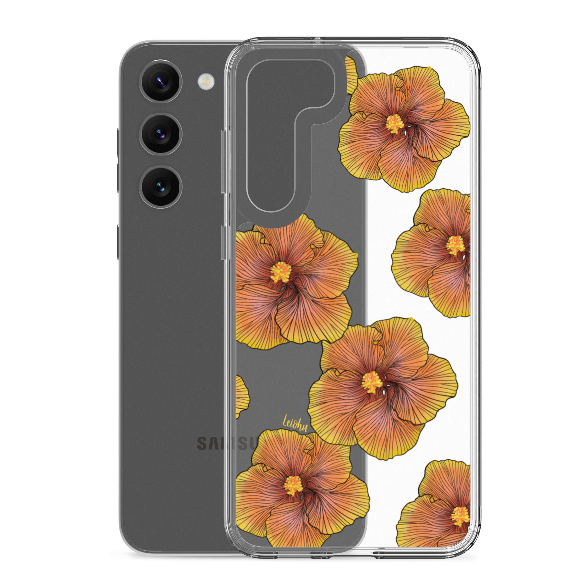 Sunrise Hibiscus - Clear Case for Samsung® - LEIOHU DESIGNS