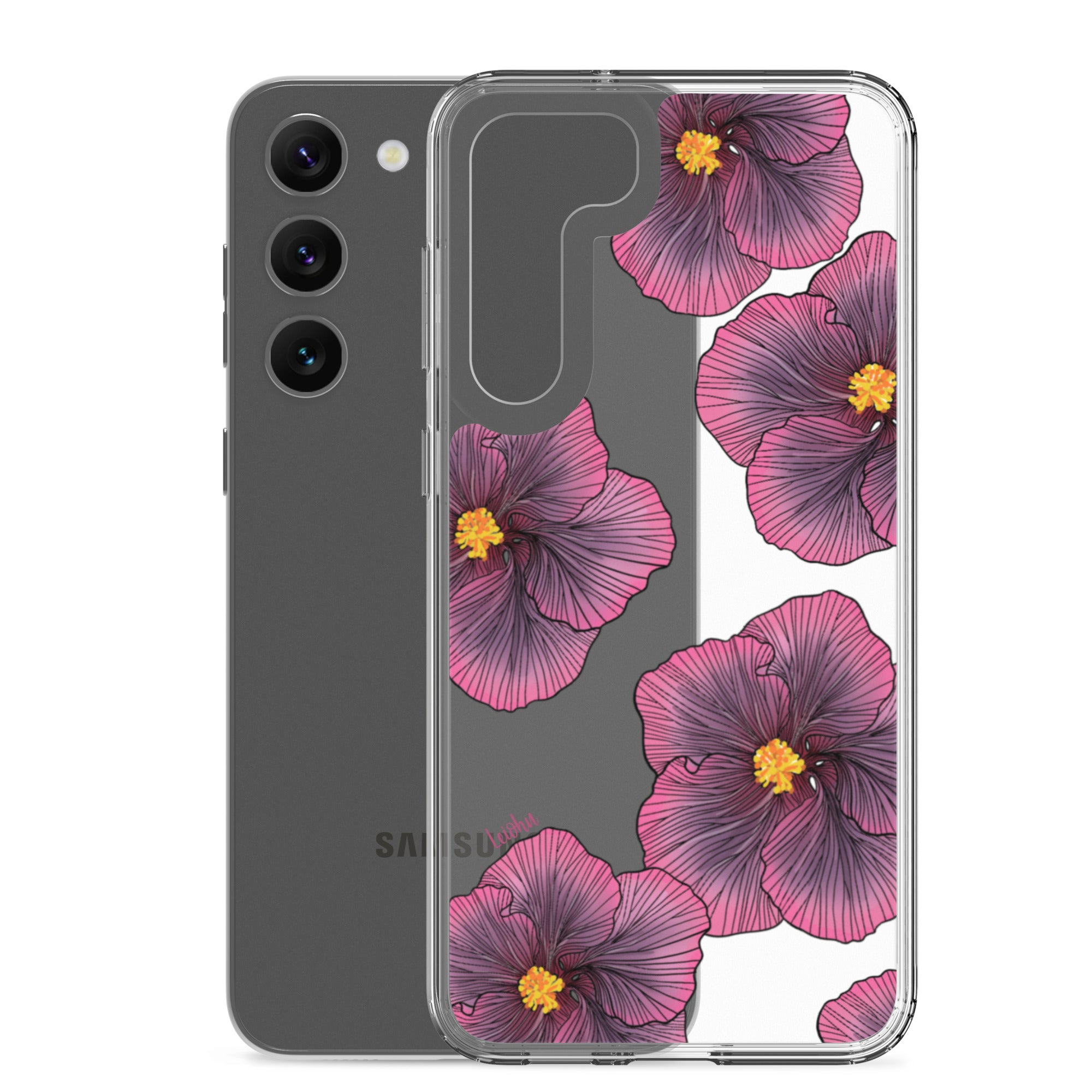 Sunset Hibiscus - Clear Case for Samsung® - LEIOHU DESIGNS