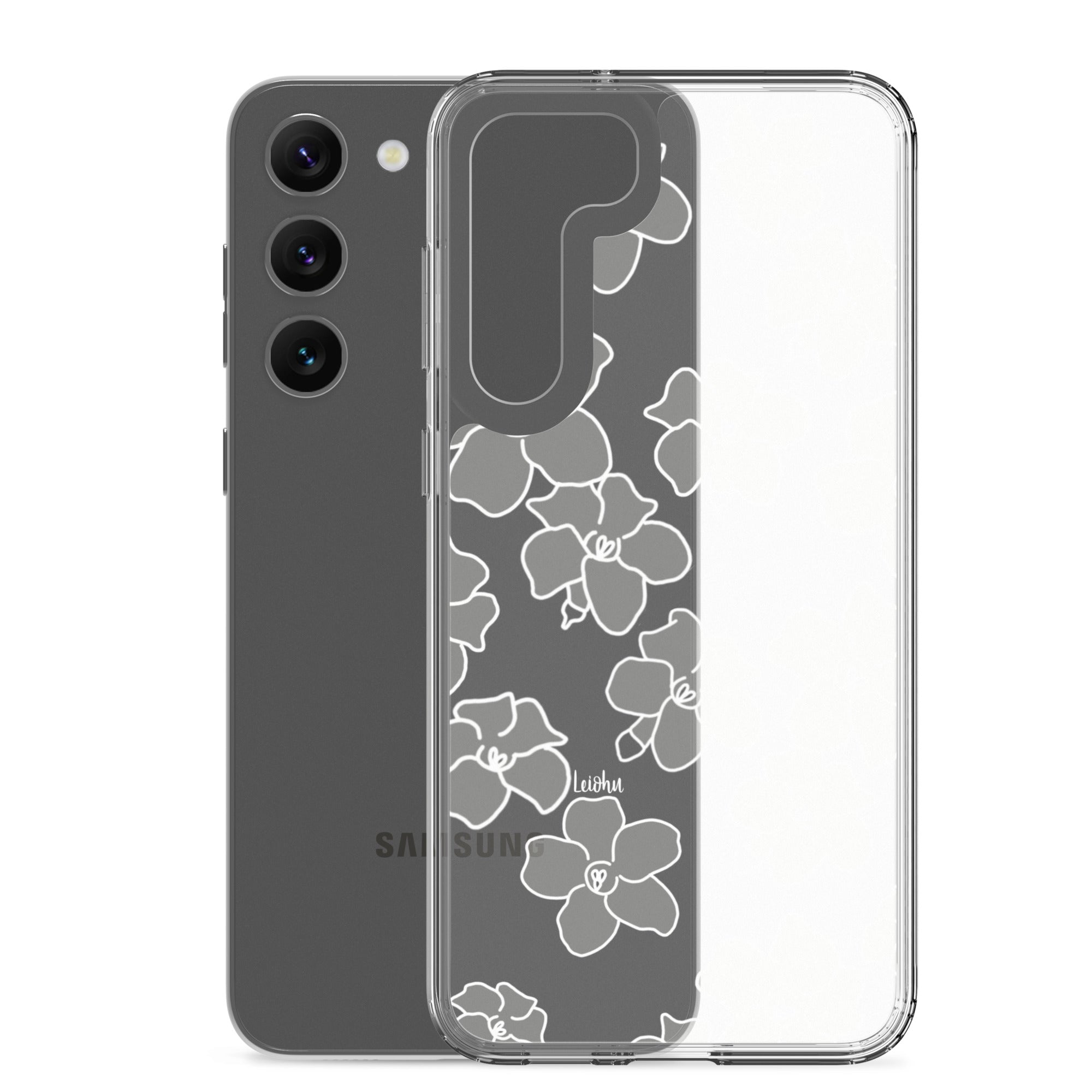 Puakenikeni - Ke'oke'o - Clear Case for Samsung® - LEIOHU DESIGNS