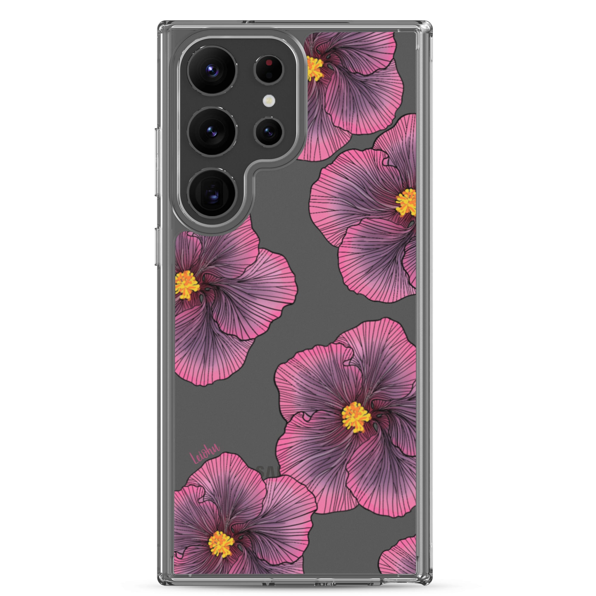 Sunset Hibiscus - Clear Case for Samsung® - LEIOHU DESIGNS