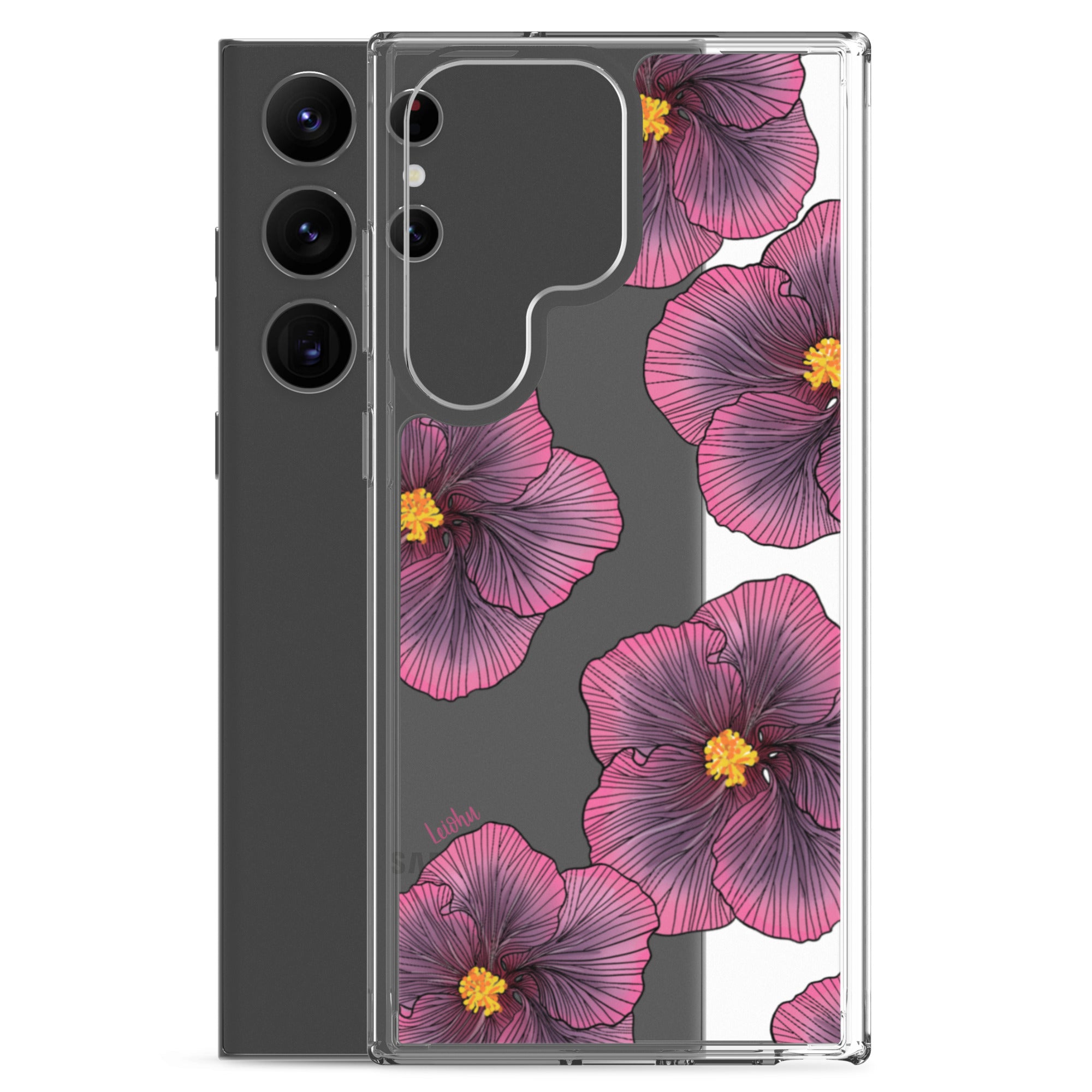 Sunset Hibiscus - Clear Case for Samsung® - LEIOHU DESIGNS
