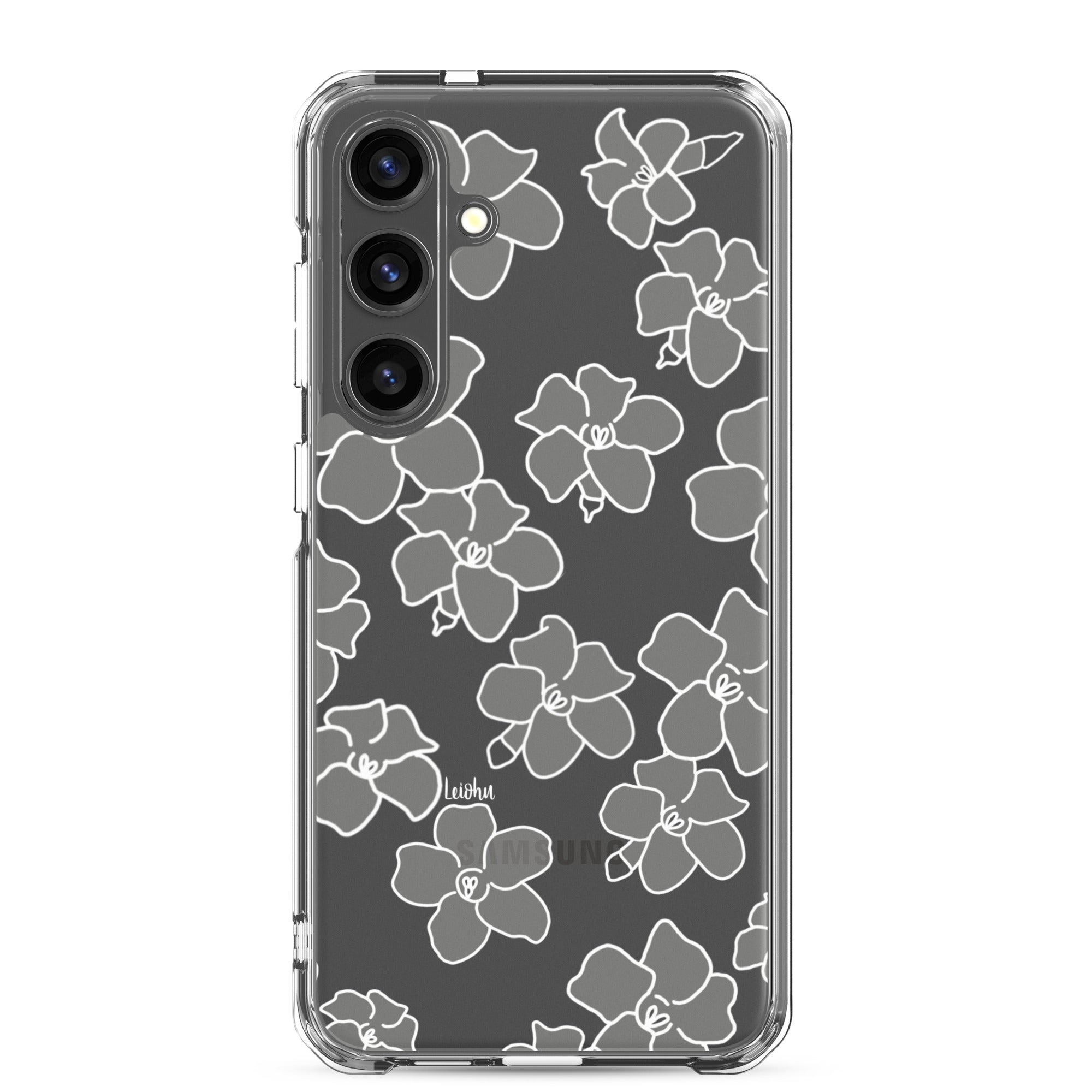 Puakenikeni - Ke'oke'o - Clear Case for Samsung® - LEIOHU DESIGNS