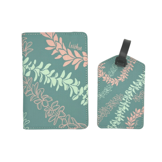 Groovy Pua Melia - Passport Cover & Luggage Tag Set - LEIOHU DESIGNS