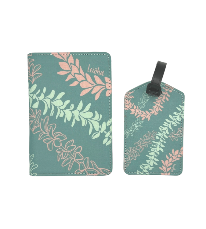 Groovy Pua Melia - Passport Cover & Luggage Tag Set - LEIOHU DESIGNS