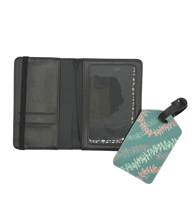 Groovy Pua Melia - Passport Cover & Luggage Tag Set - LEIOHU DESIGNS