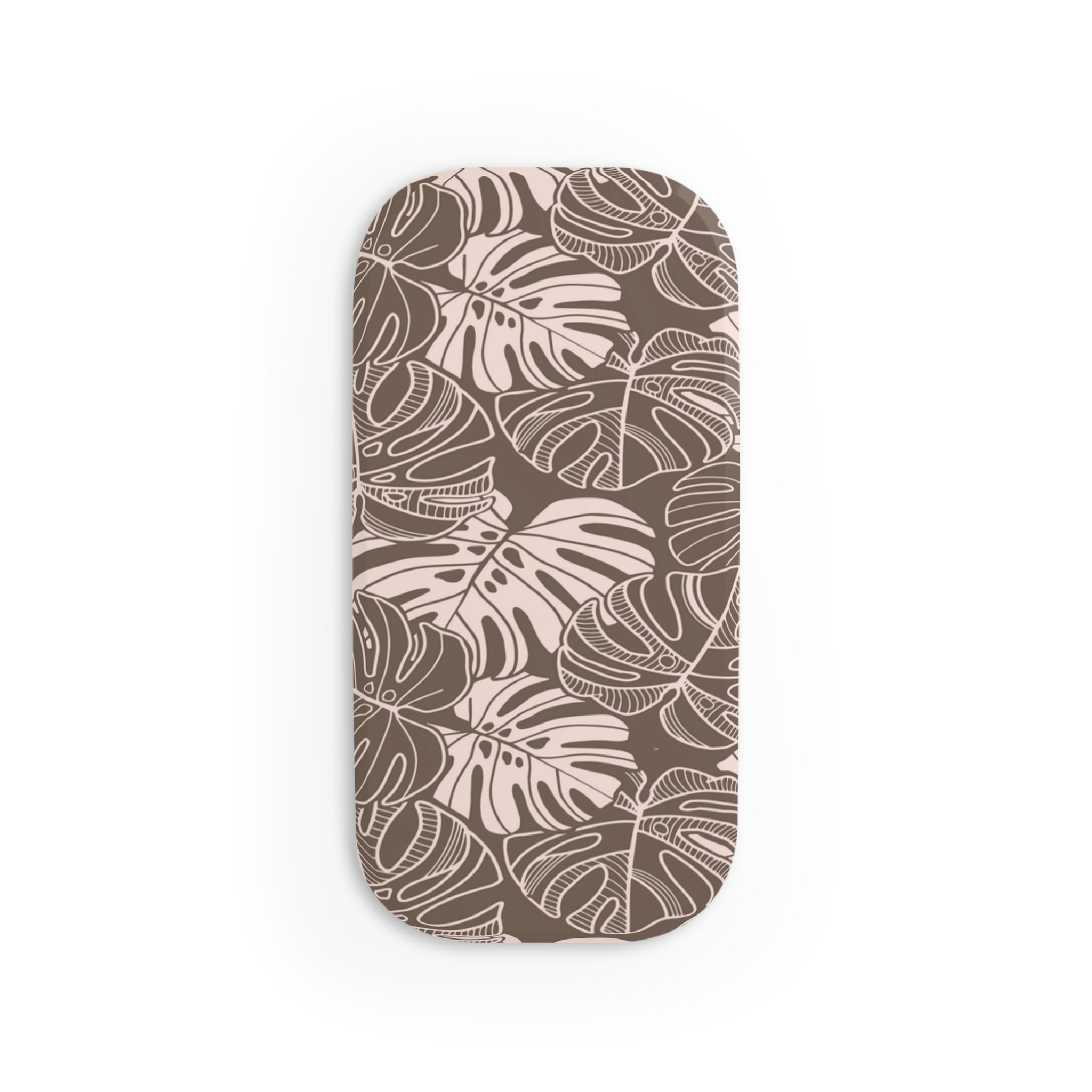 Monstera Dream - Mocha - Phone Click-On Grip - LEIOHU DESIGNS