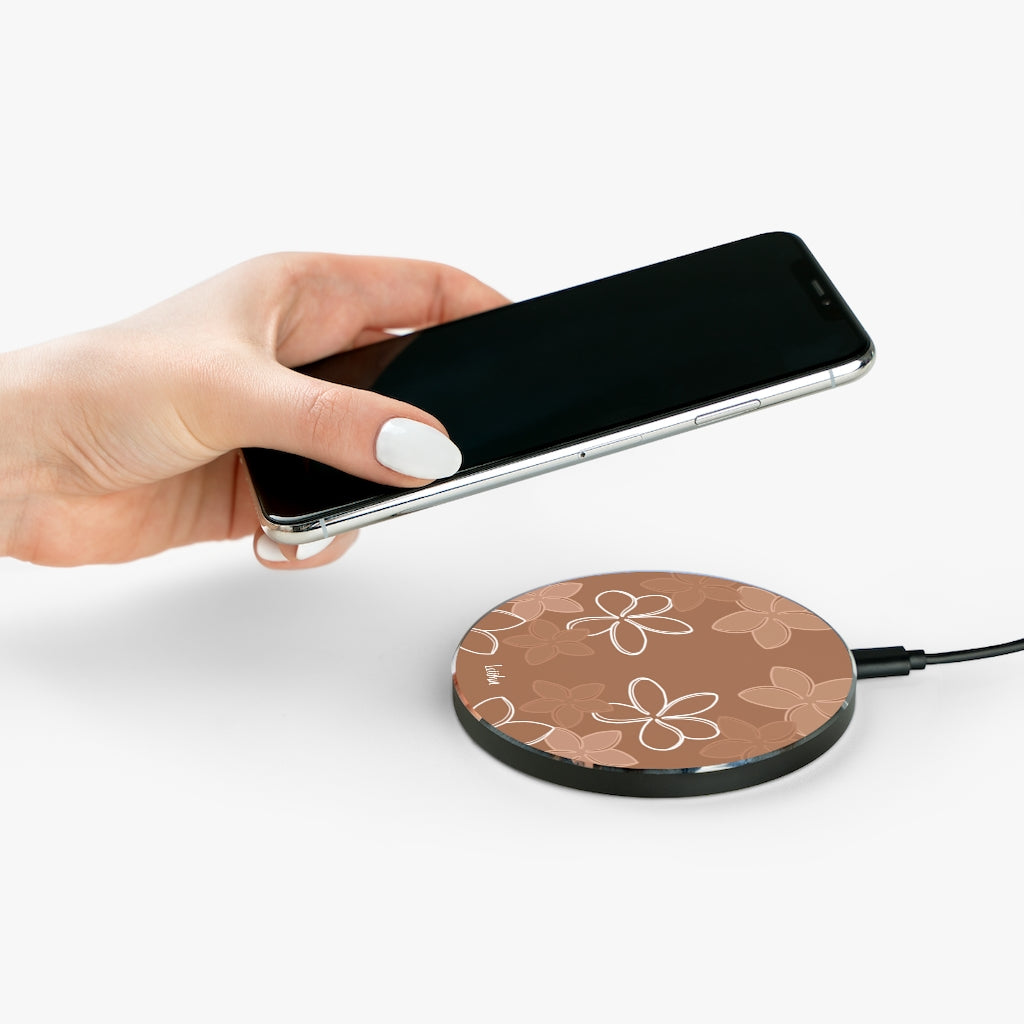 Pua Melia - Mocha - Wireless Charger - LEIOHU DESIGNS