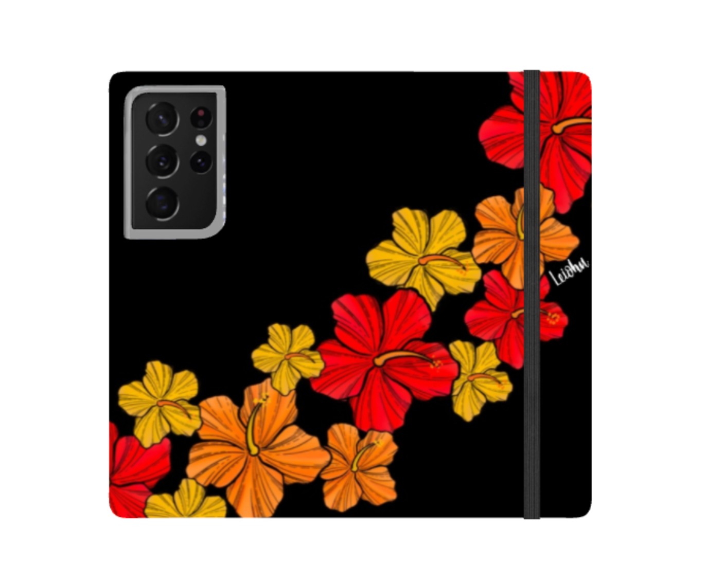 Hibiscus Retro - Wallet Case - Samsung - LEIOHU DESIGNS