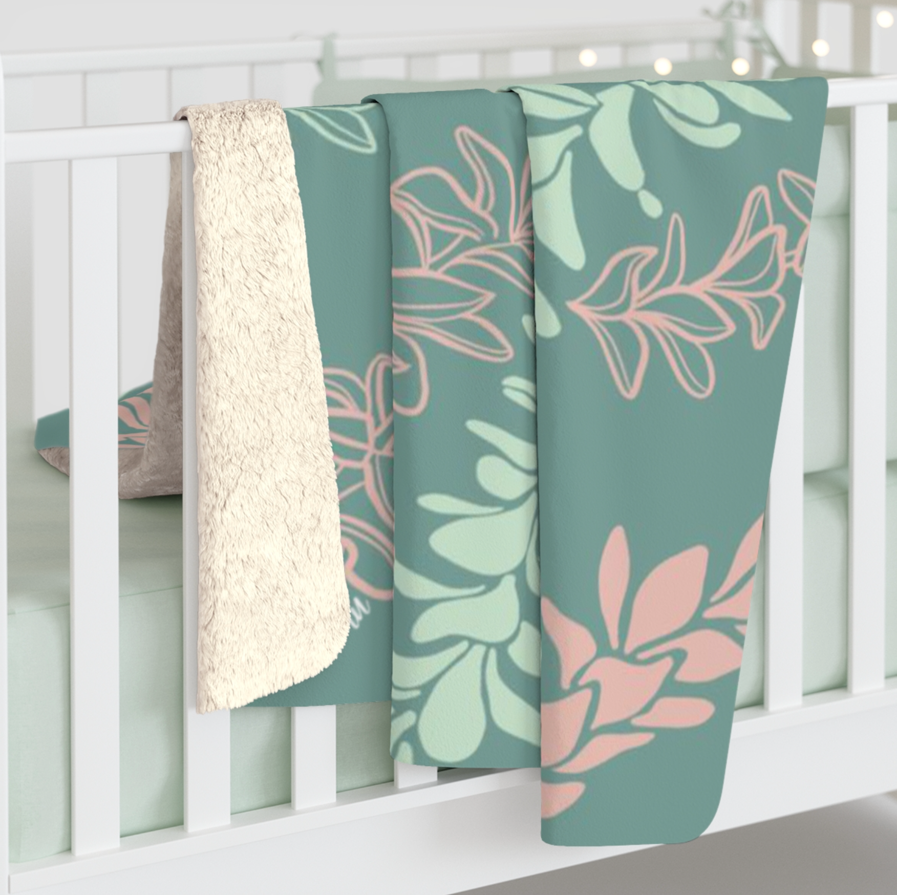 Groovy Pua Melia - Sherpa Fleece Blanket - LEIOHU DESIGNS