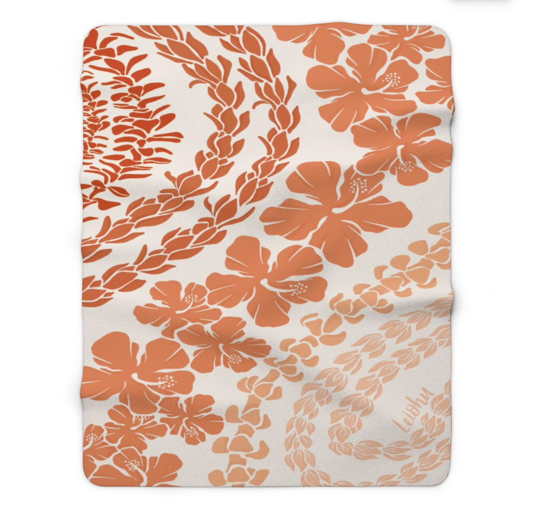 Groovy Lei - Warm - Sherpa Fleece Blanket - LEIOHU DESIGNS