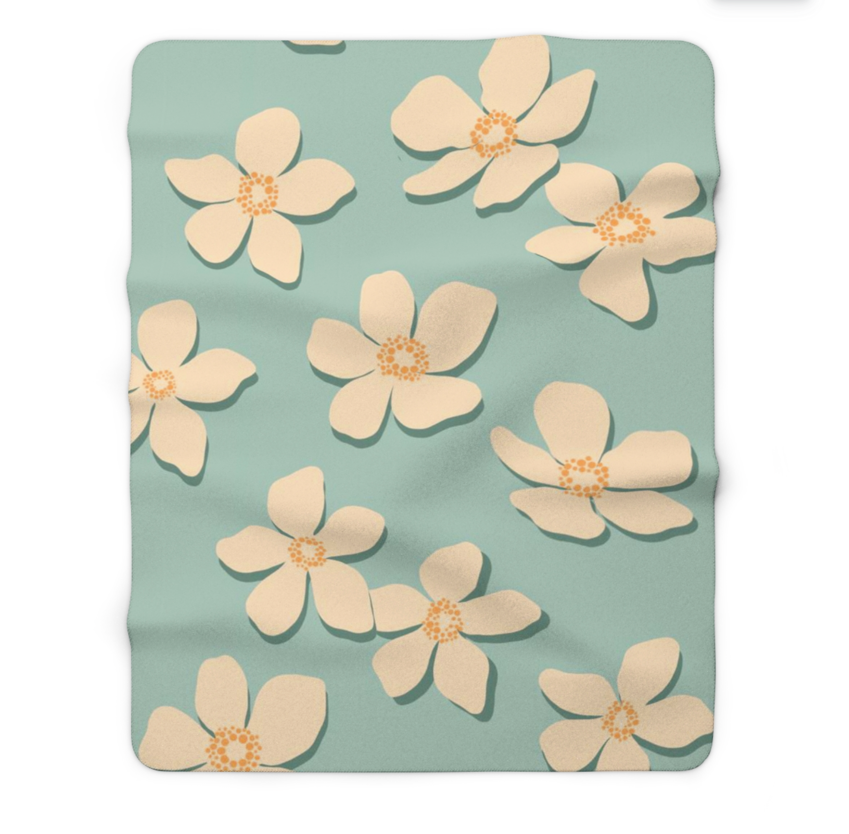 Retro Pua Kala - Sherpa Fleece Blanket - LEIOHU DESIGNS