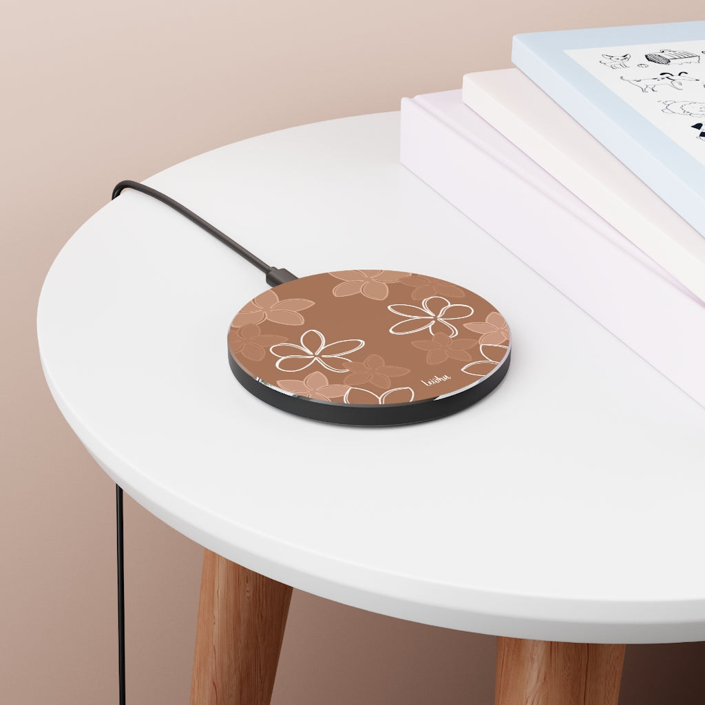 Pua Melia - Mocha - Wireless Charger - LEIOHU DESIGNS