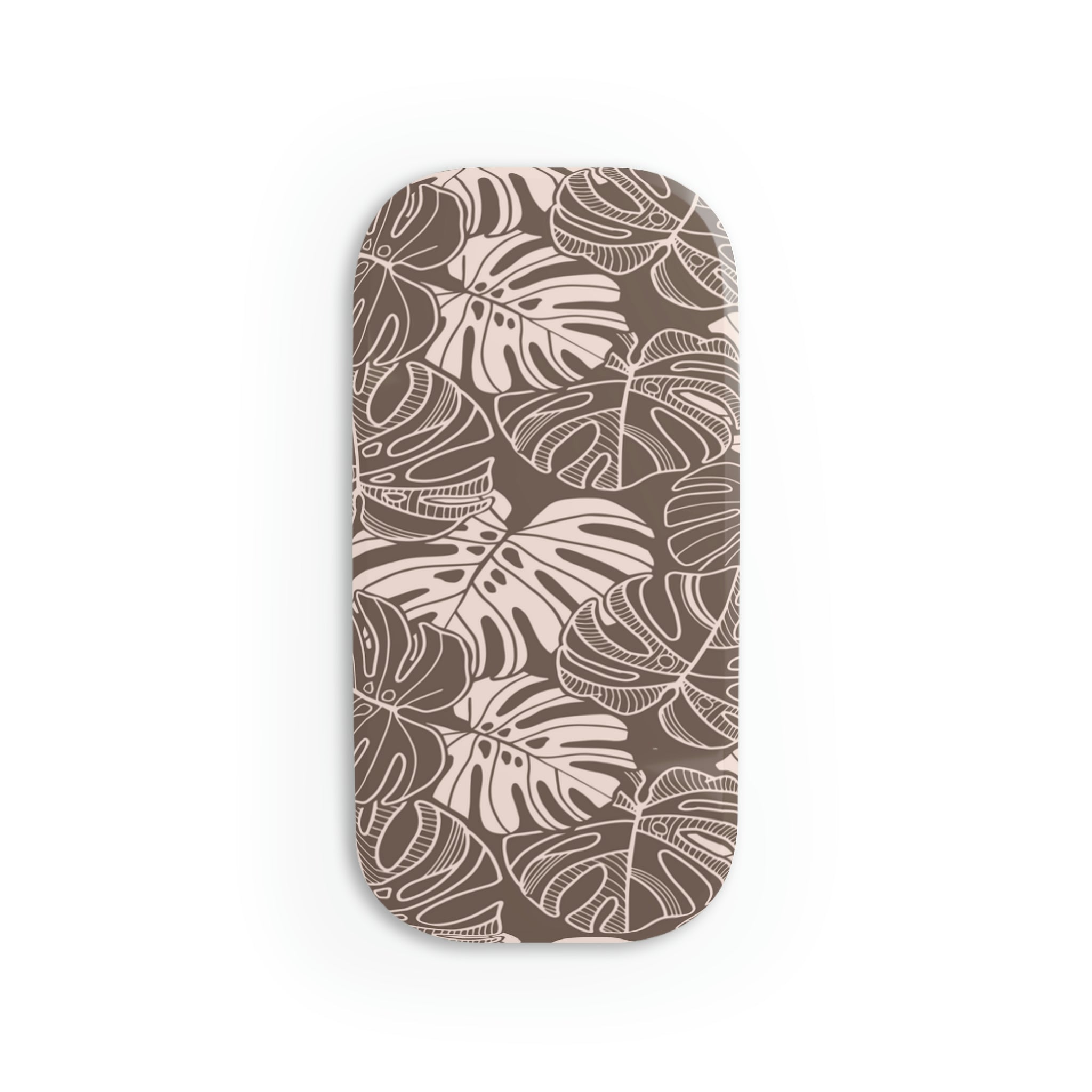 Monstera Dream - Mocha - Phone Click-On Grip - LEIOHU DESIGNS
