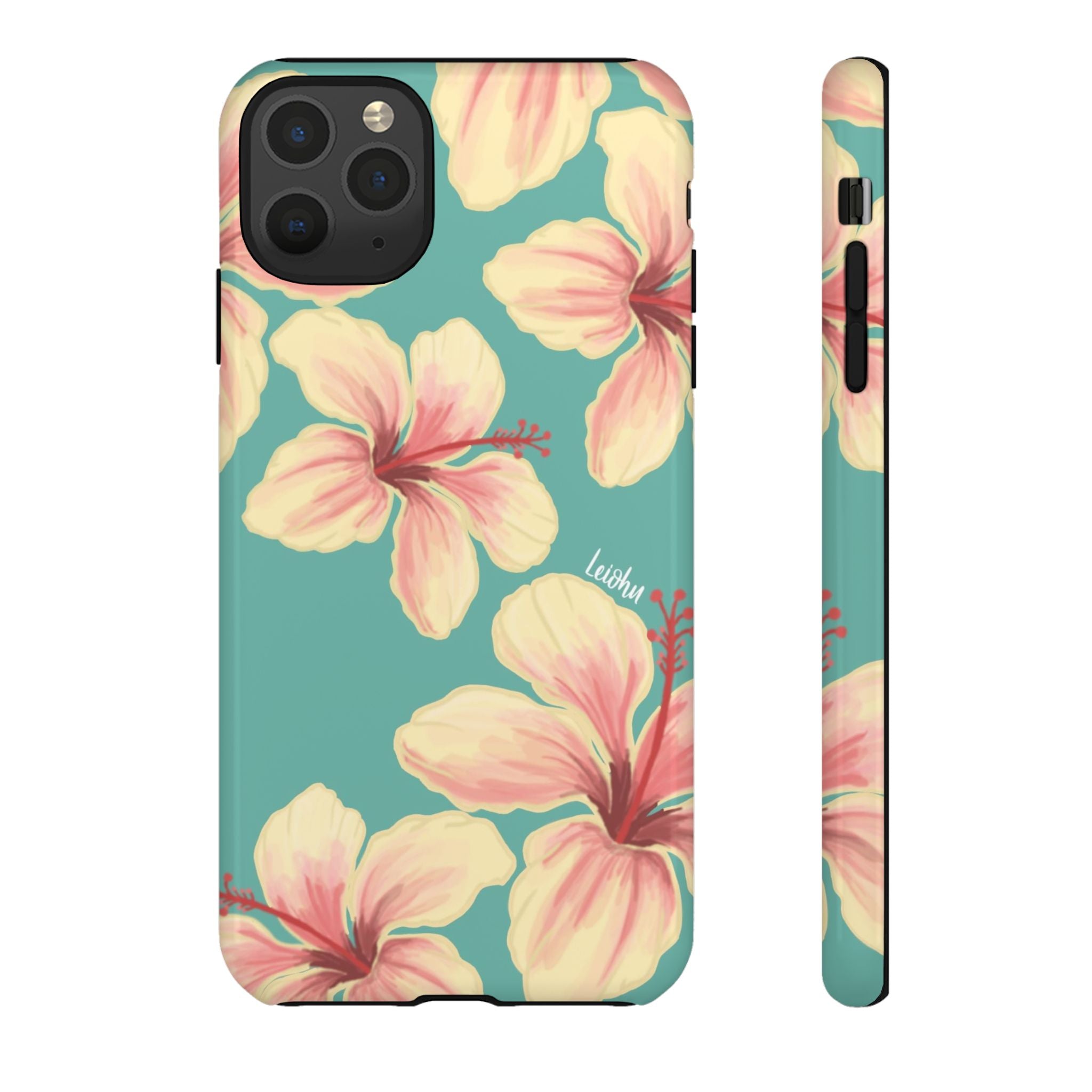 Hibiscus - Teal - LEIOHU DESIGNS