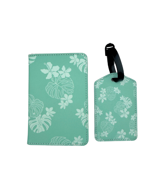 Modern Aloha - Passport Cover & Luggage Tag Set - LEIOHU DESIGNS