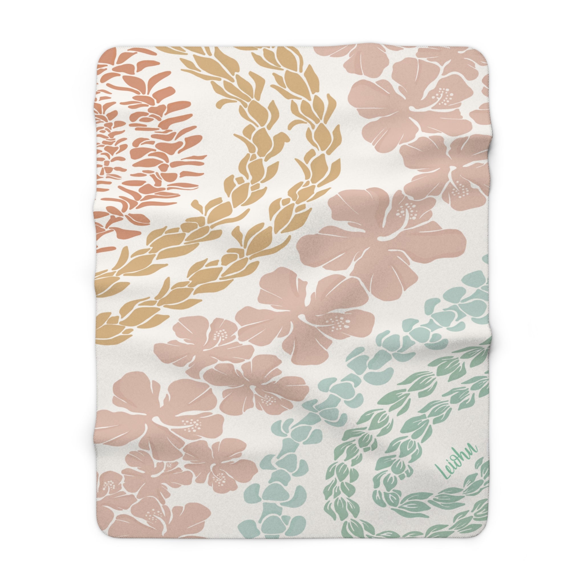 Groovy Lei - Sherpa Fleece Blanket – LEIOHU DESIGNS