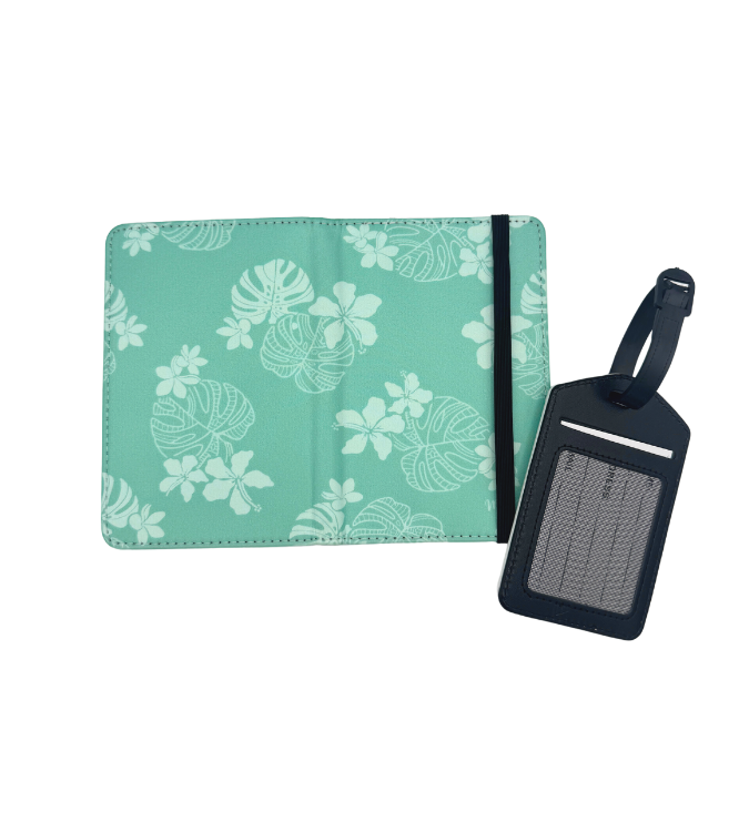 Modern Aloha - Passport Cover & Luggage Tag Set - LEIOHU DESIGNS