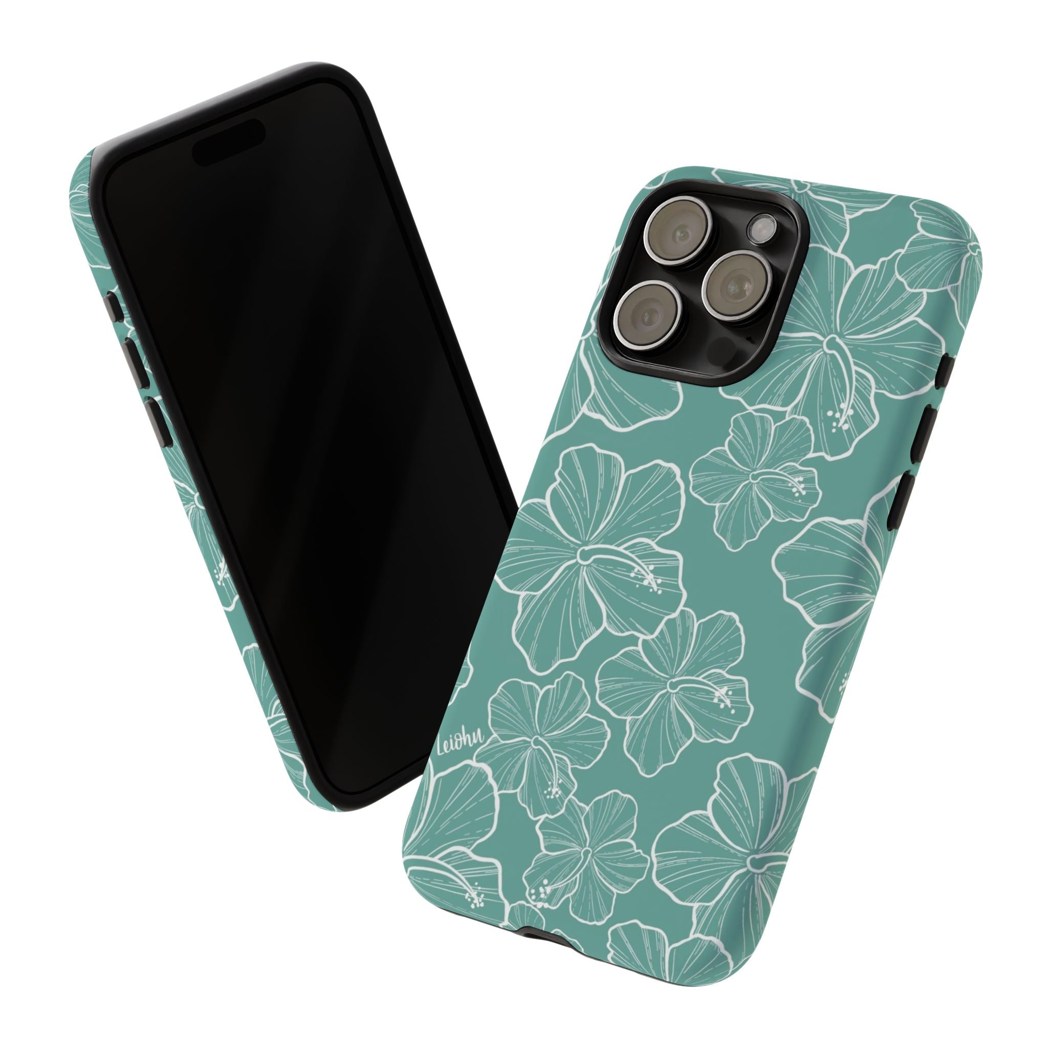 Hibiscus - Teal - LEIOHU DESIGNS