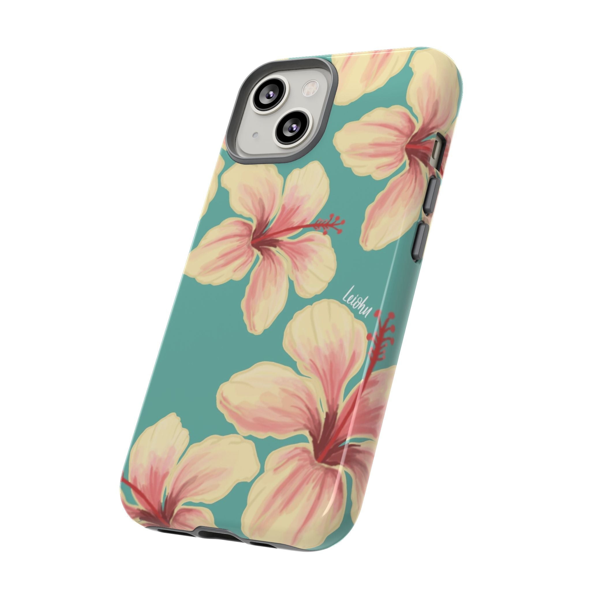 Hibiscus - Teal - LEIOHU DESIGNS