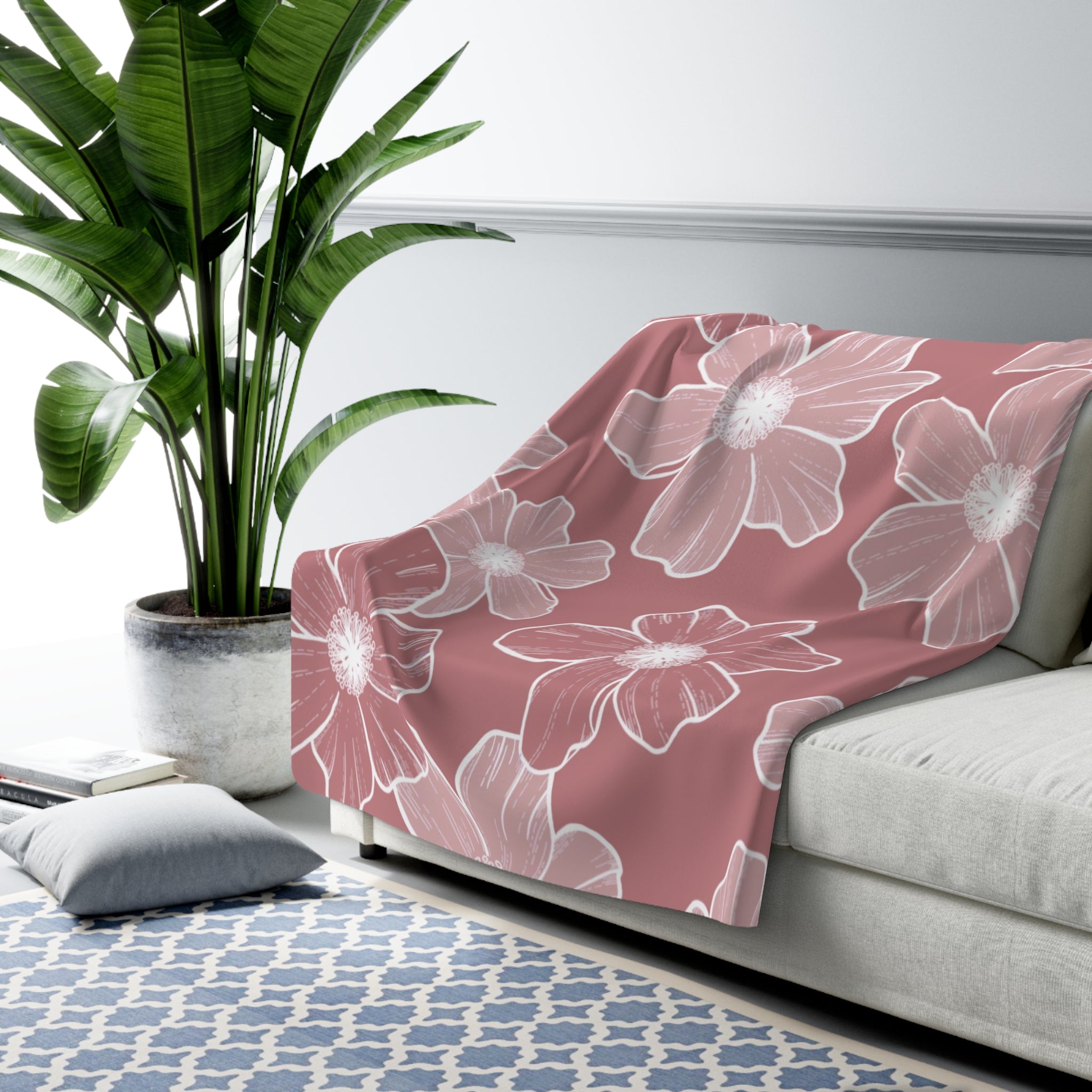 Pua Kala - Sherpa Fleece Blanket – LEIOHU DESIGNS