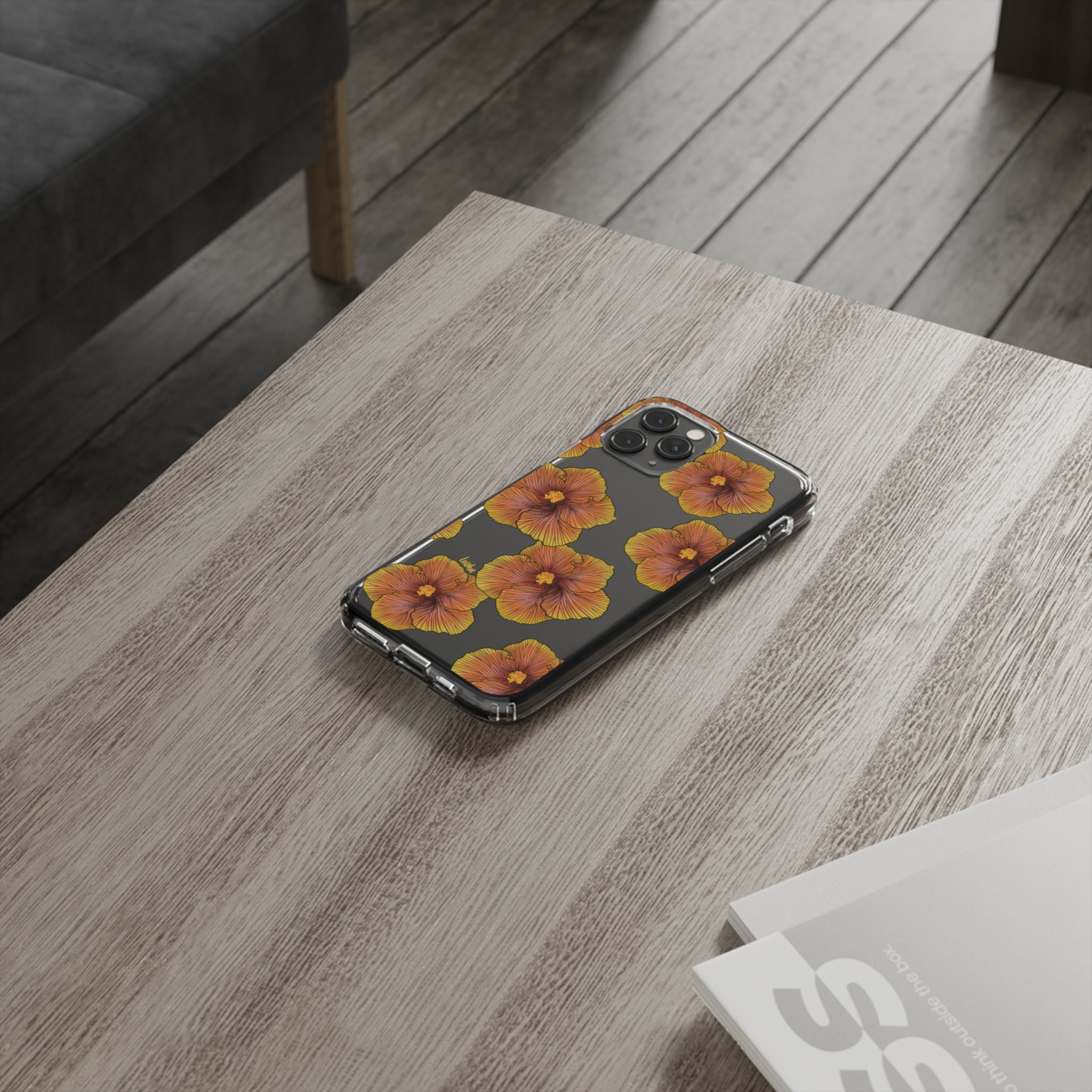 Sunrise Hibiscus - Clear Case - LEIOHU DESIGNS