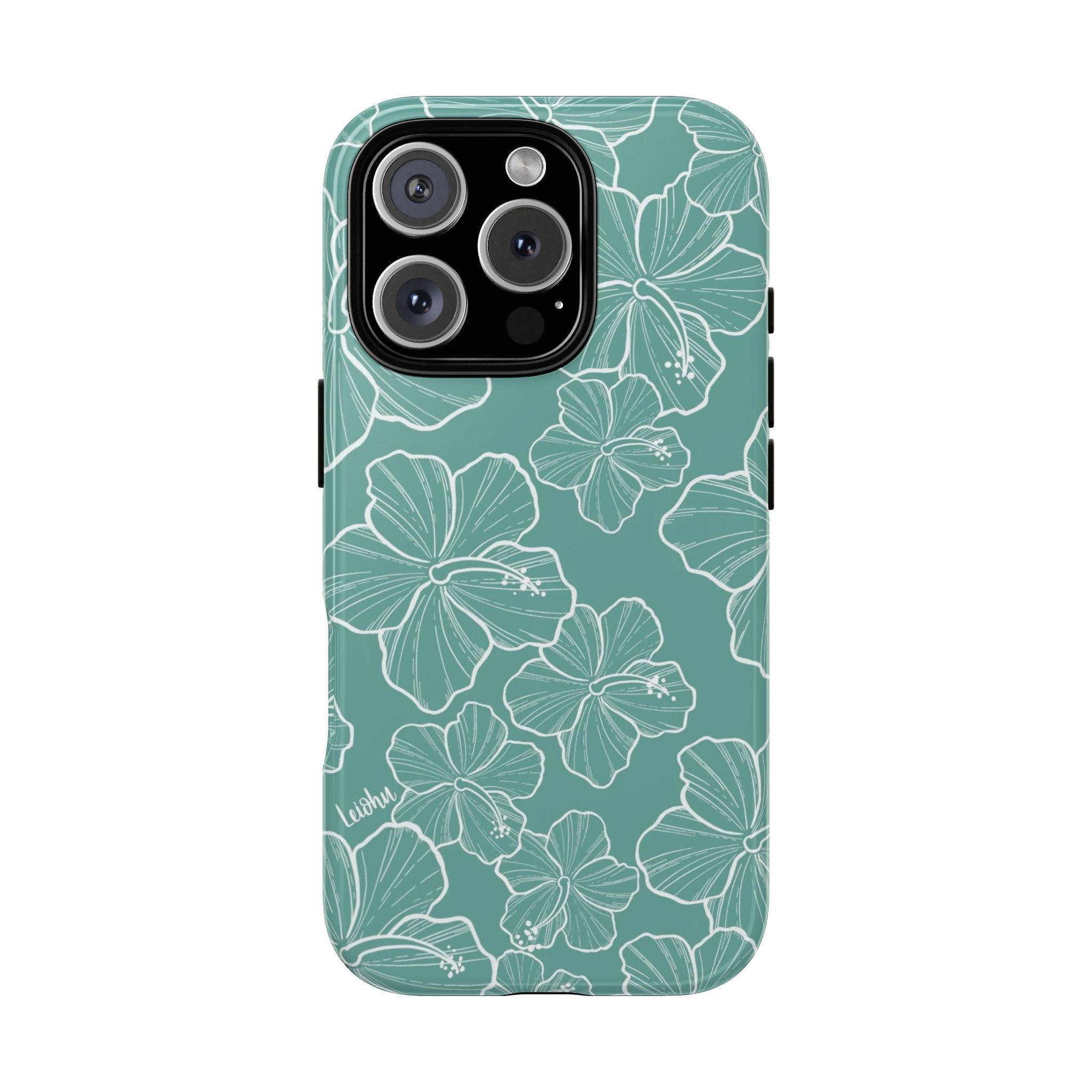 Hibiscus - Teal - LEIOHU DESIGNS