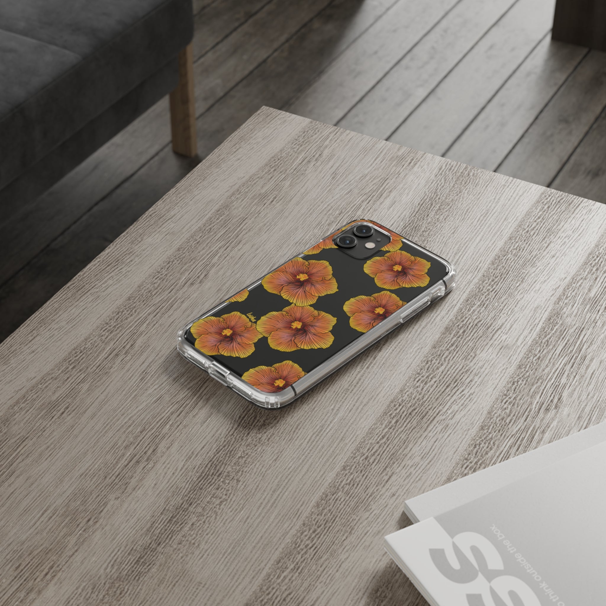 Sunrise Hibiscus - Clear Case - LEIOHU DESIGNS