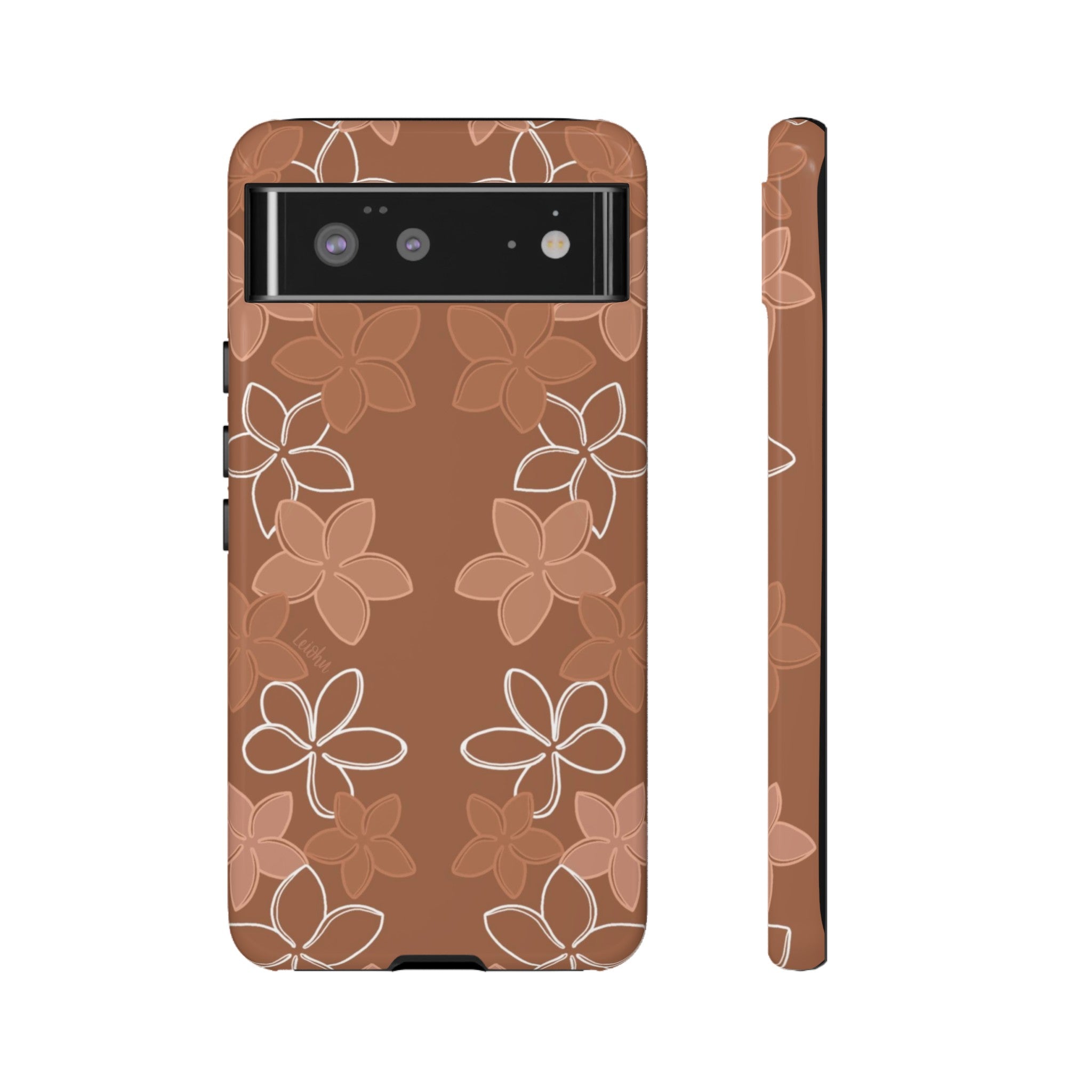 Pua Melia Lei - Mocha - Google Pixel - LEIOHU DESIGNS