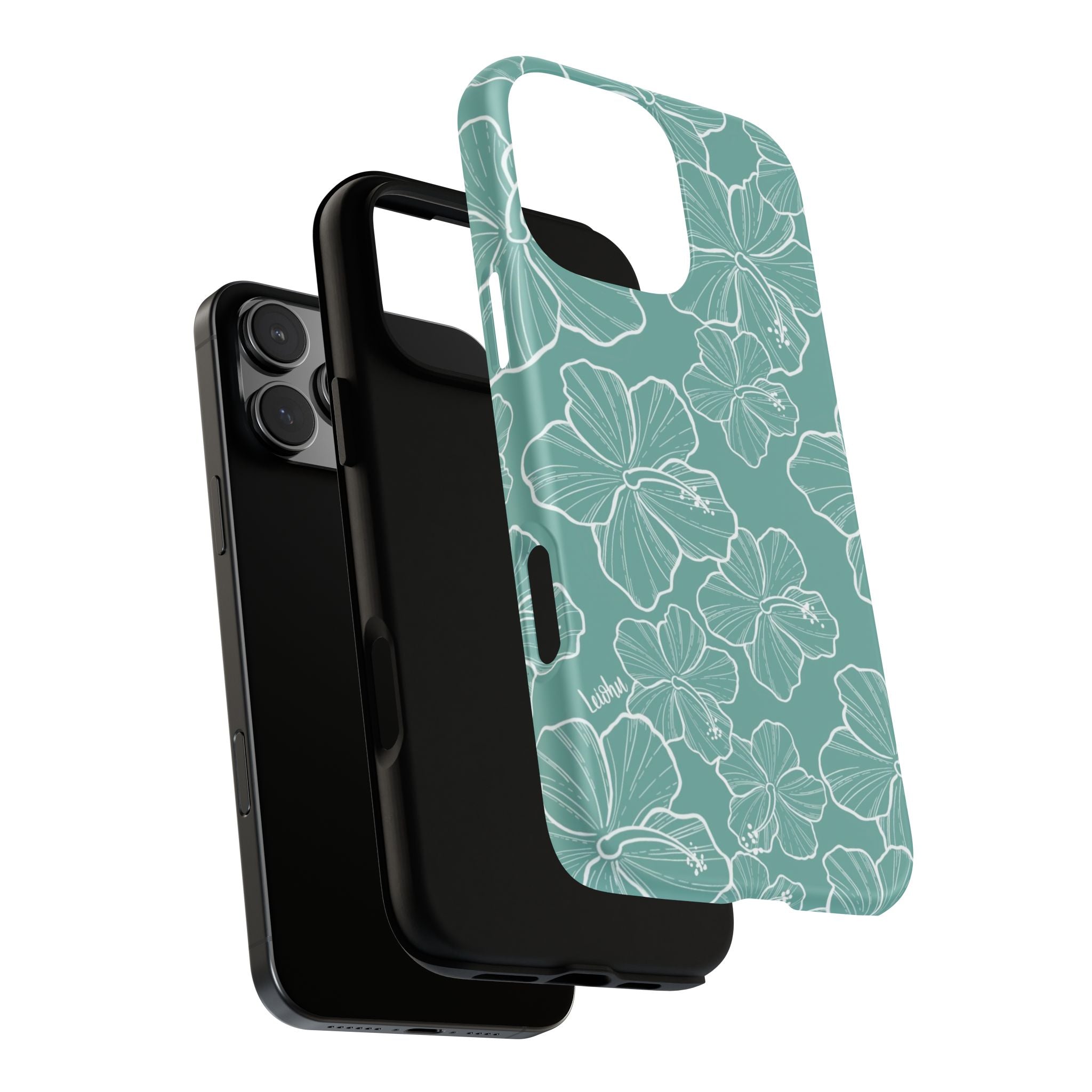 Hibiscus - Teal - LEIOHU DESIGNS