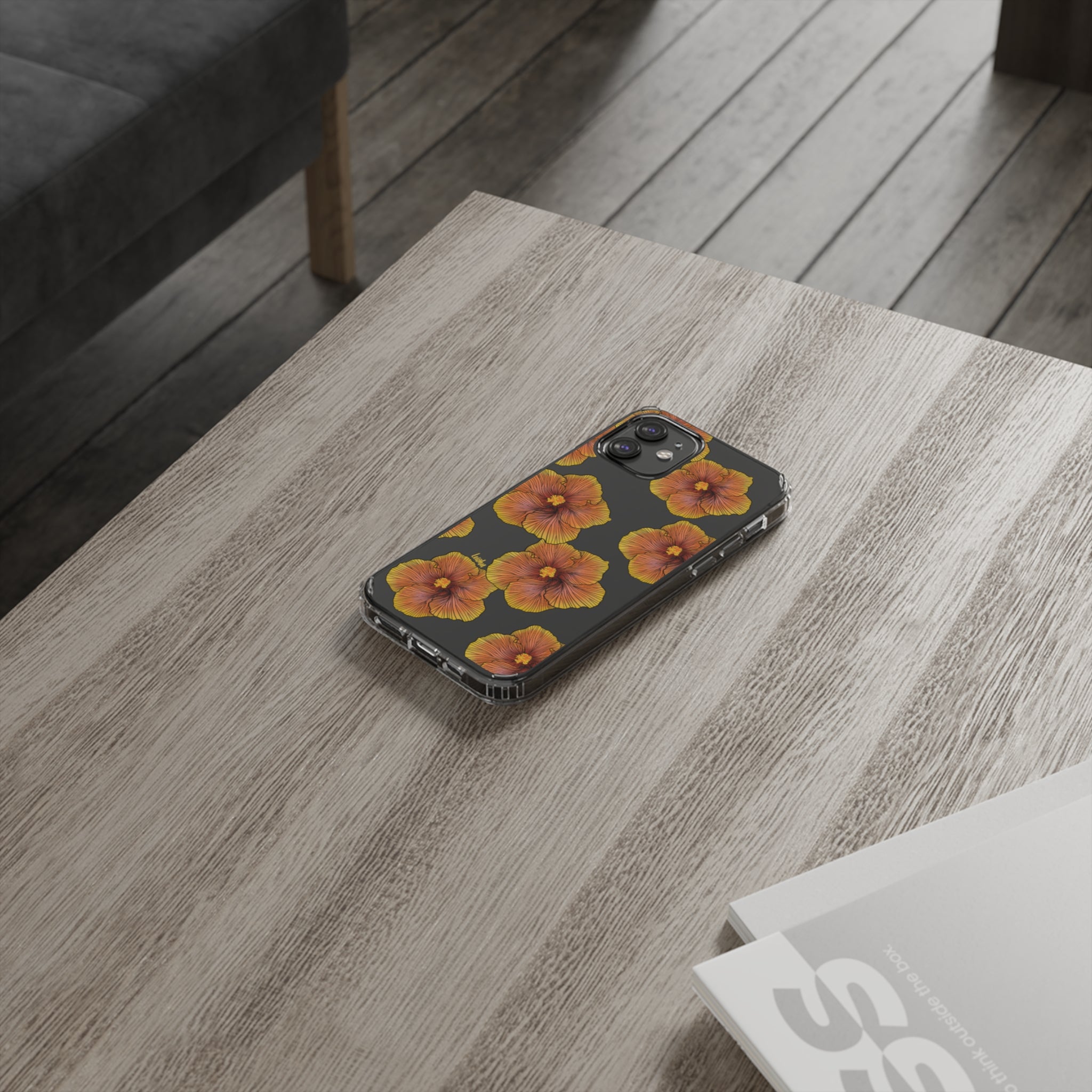 Sunrise Hibiscus - Clear Case - LEIOHU DESIGNS