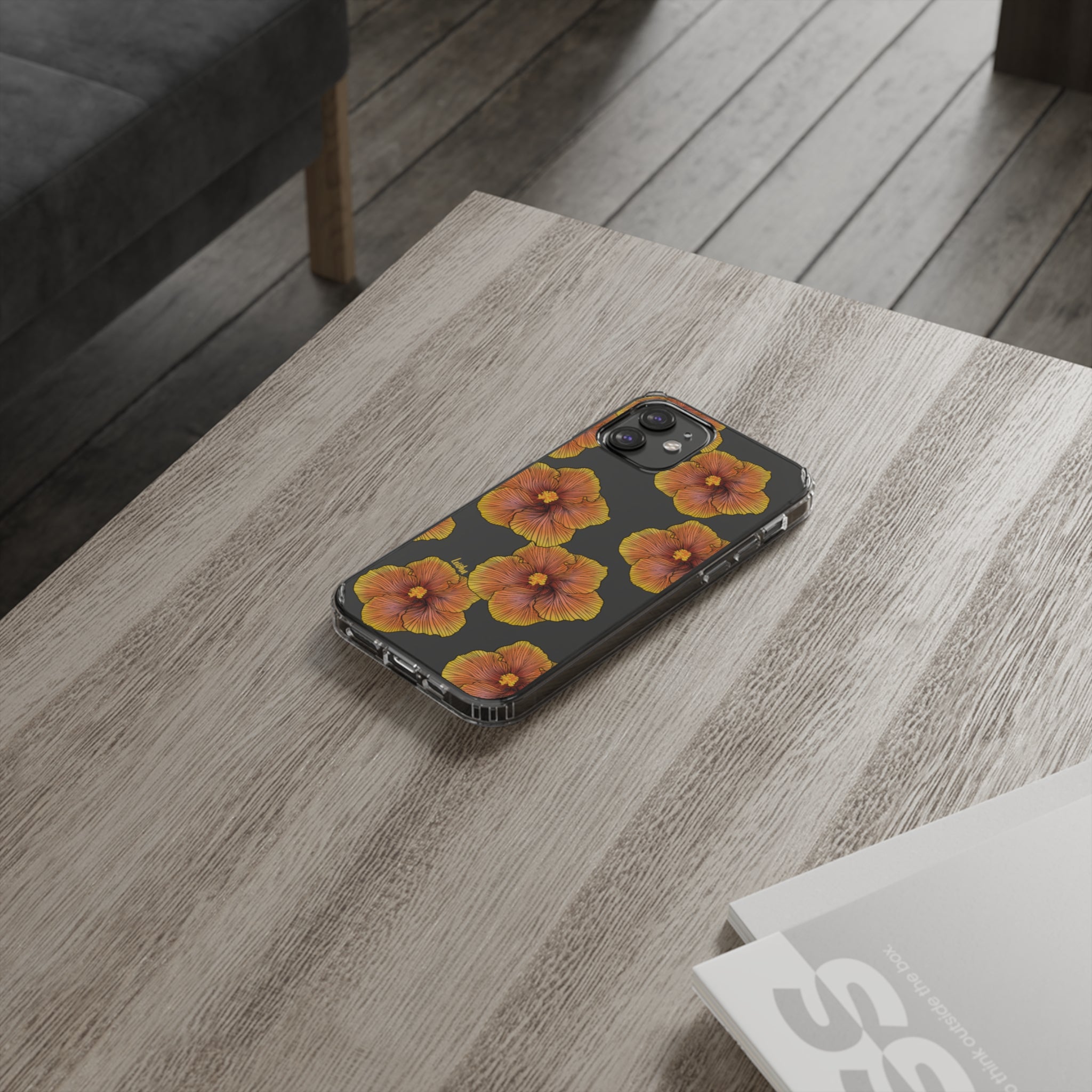Sunrise Hibiscus - Clear Case - LEIOHU DESIGNS