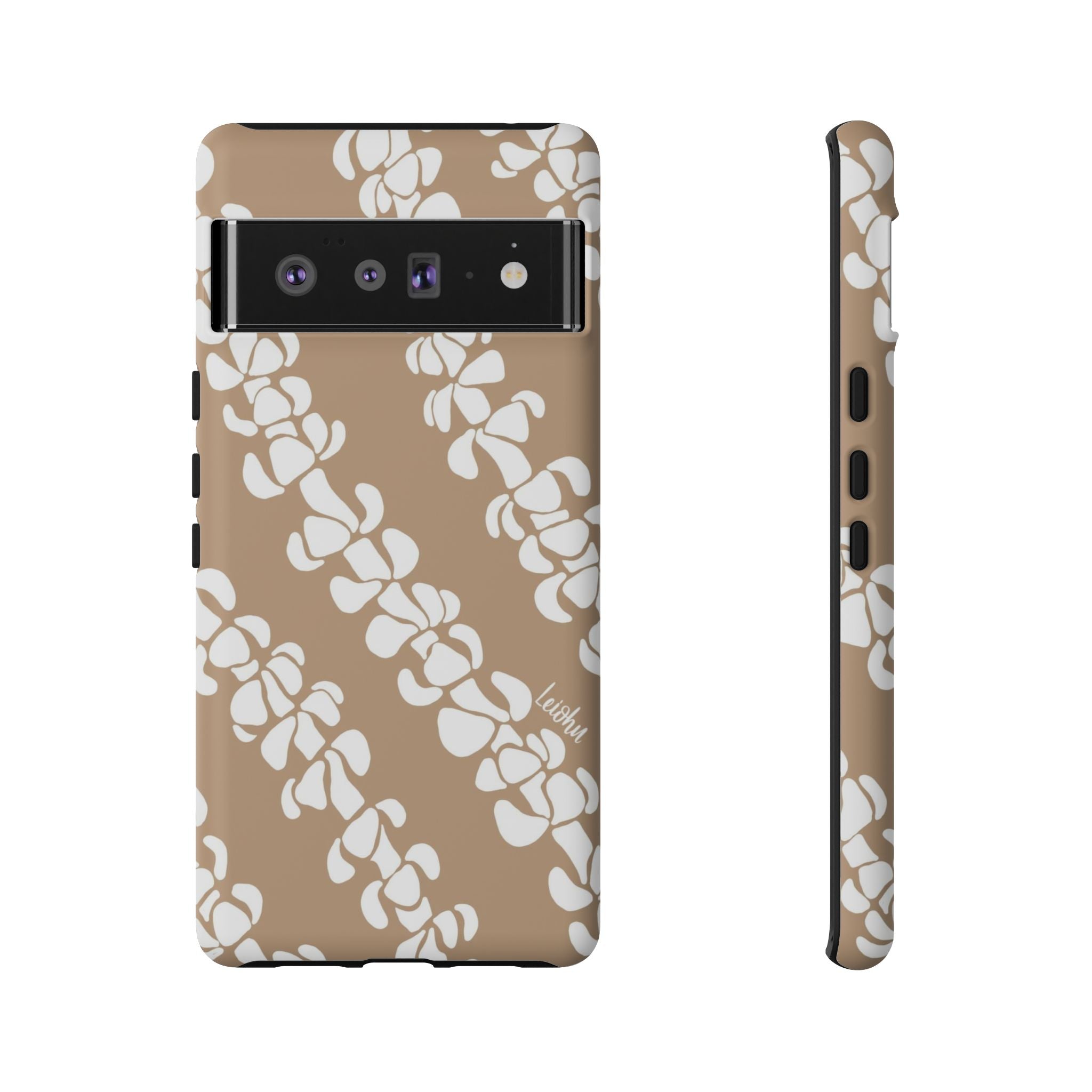 Puakenikeni Lei - Mocha - Google Pixel - LEIOHU DESIGNS
