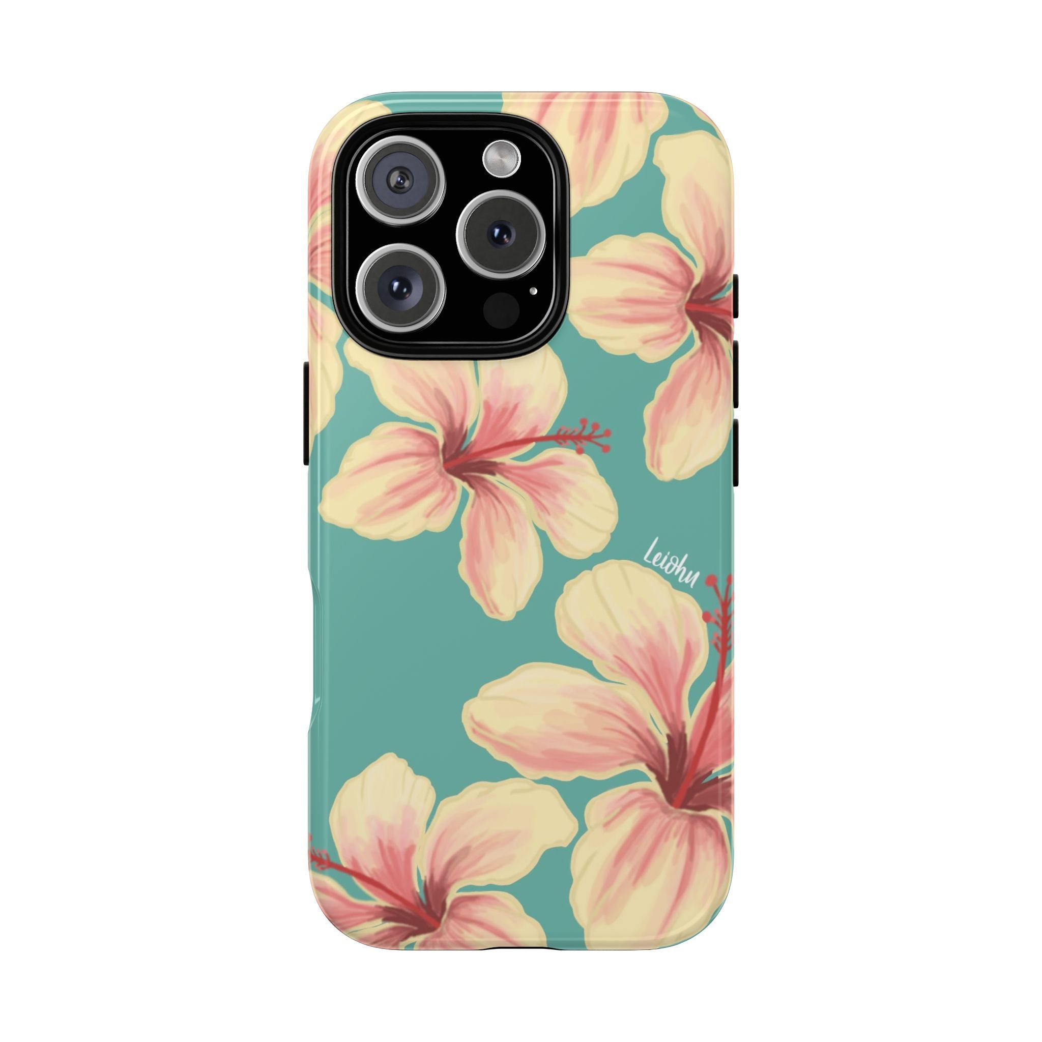 Hibiscus - Teal - LEIOHU DESIGNS