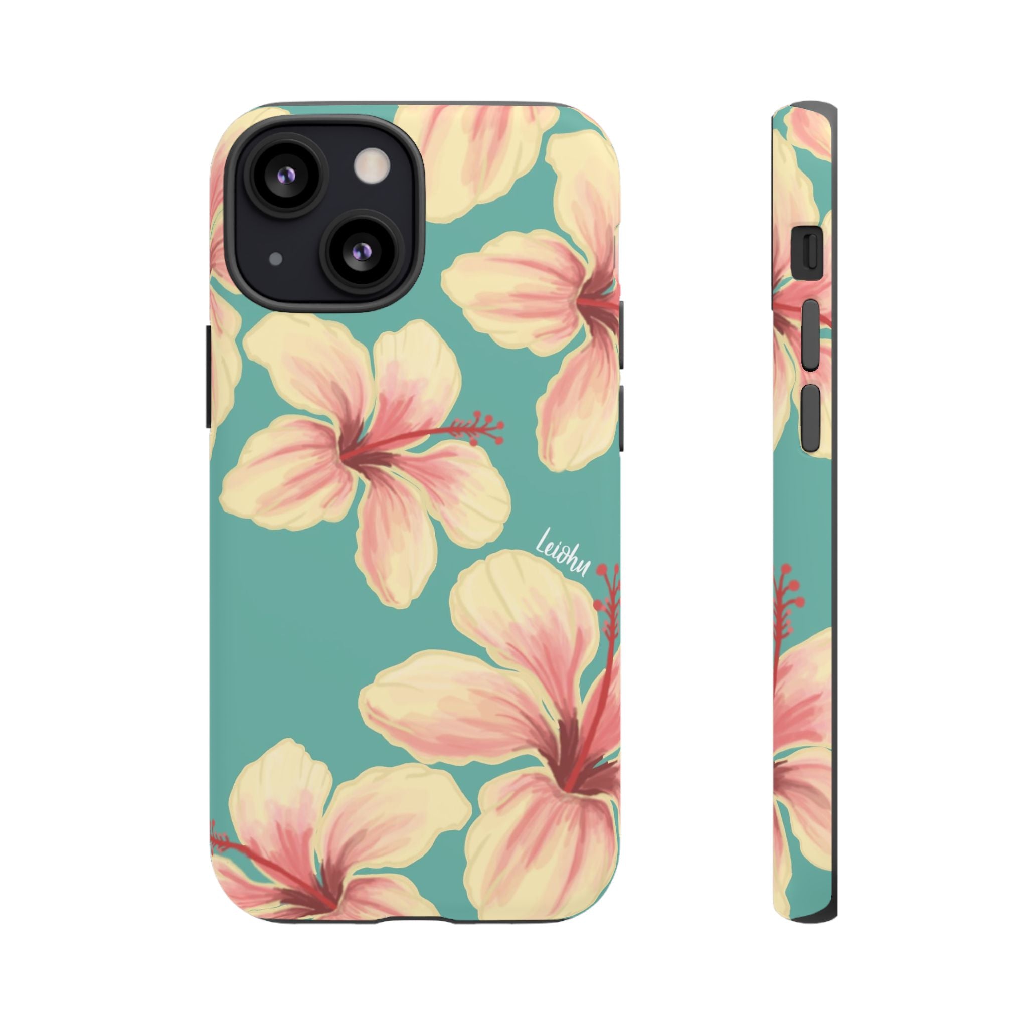 Hibiscus - Teal - LEIOHU DESIGNS
