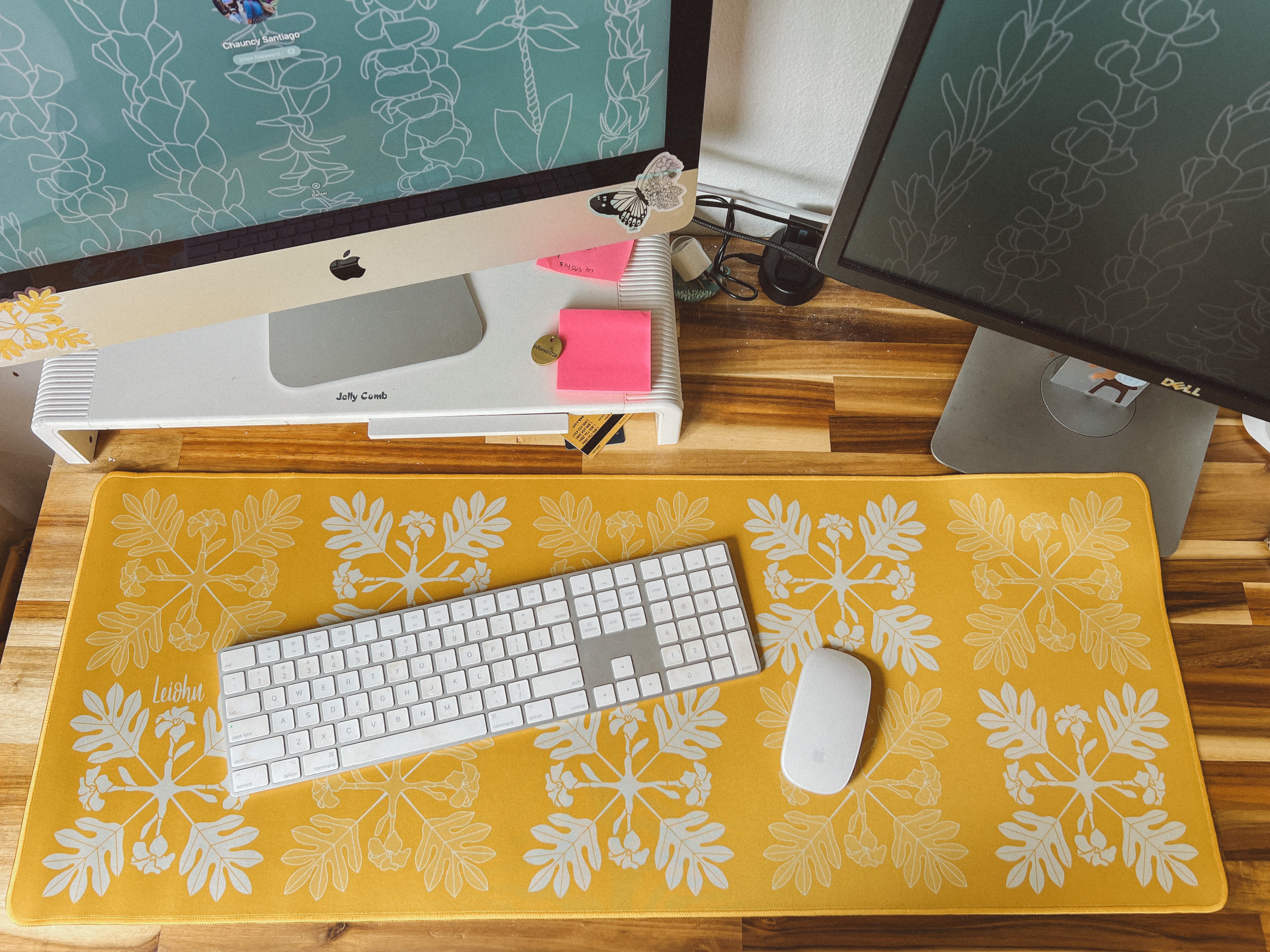 Puakenikeni Quilt - Desk Mat - LEIOHU DESIGNS