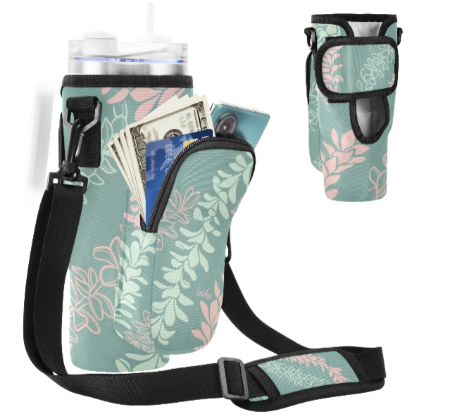 Tumbler Carrier - Groovy Pua Melia - LEIOHU DESIGNS