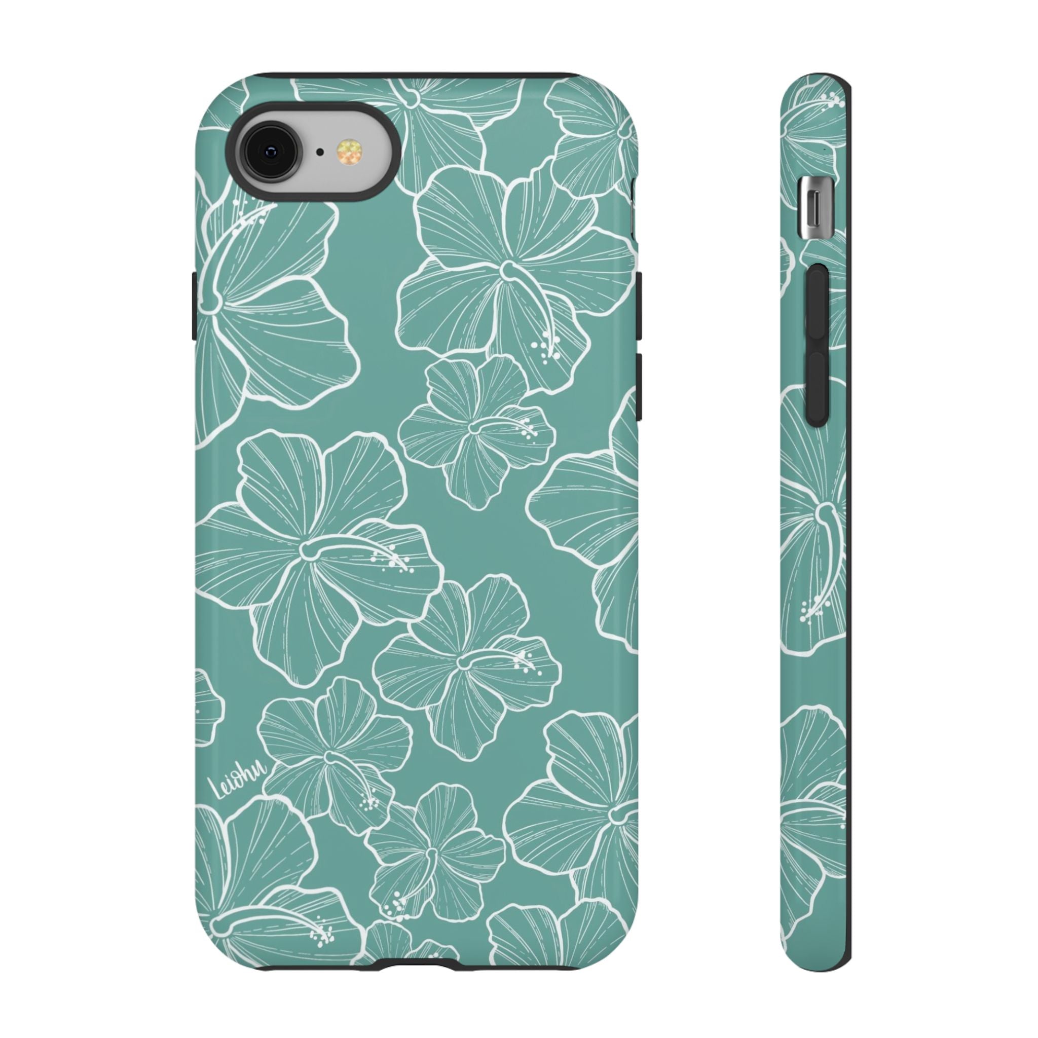 Hibiscus - Teal - LEIOHU DESIGNS