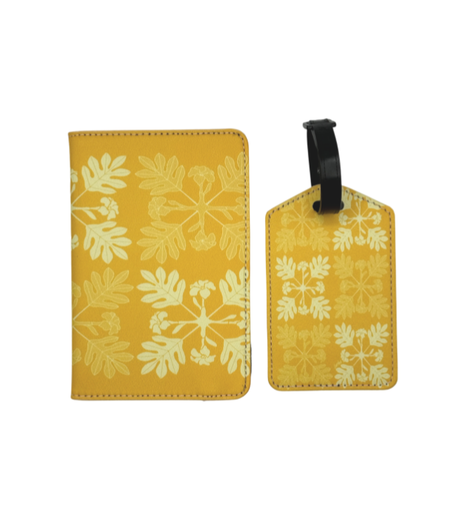 Puakenikeni Quilt - Passport Cover & Luggage Tag - LEIOHU DESIGNS