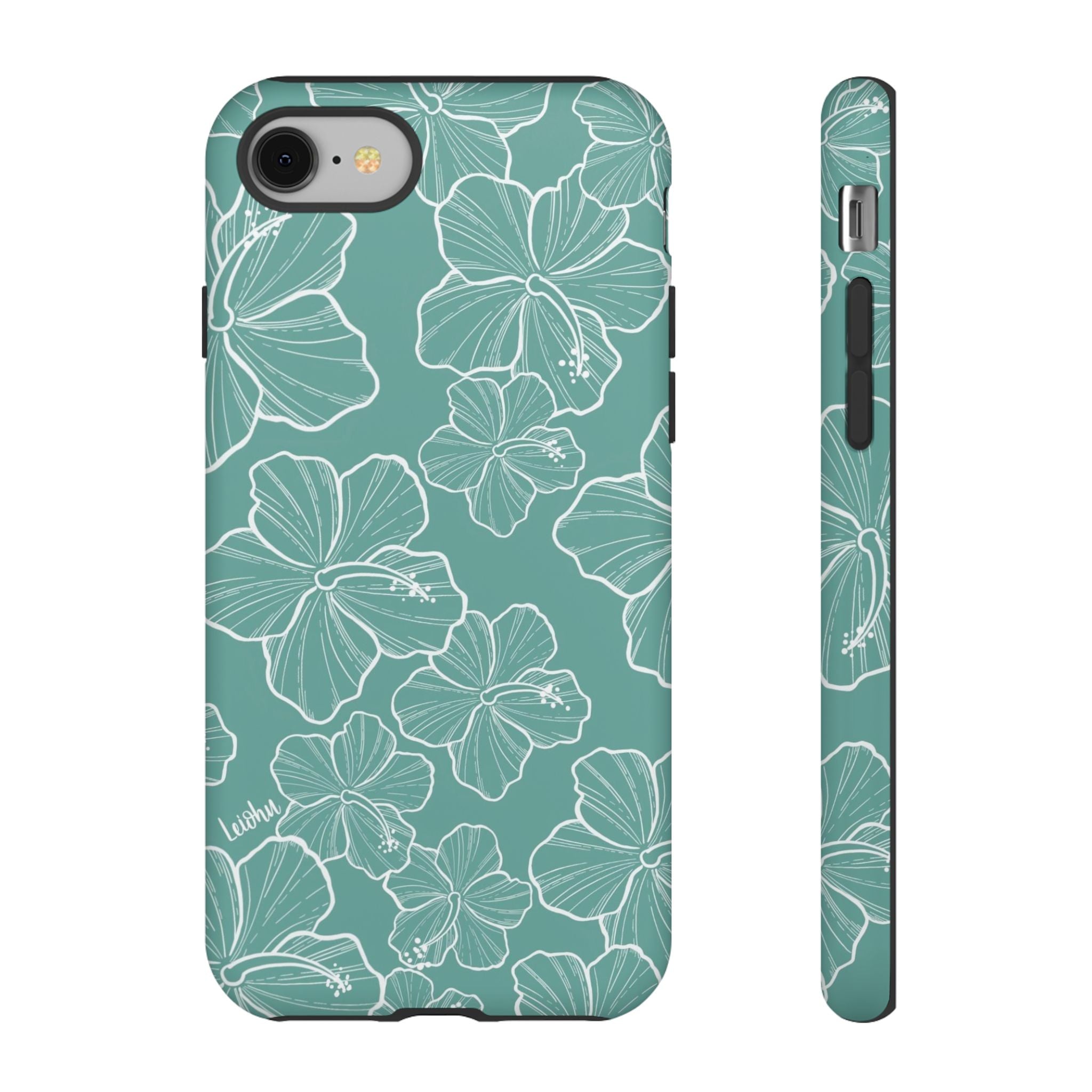 Hibiscus - Teal - LEIOHU DESIGNS