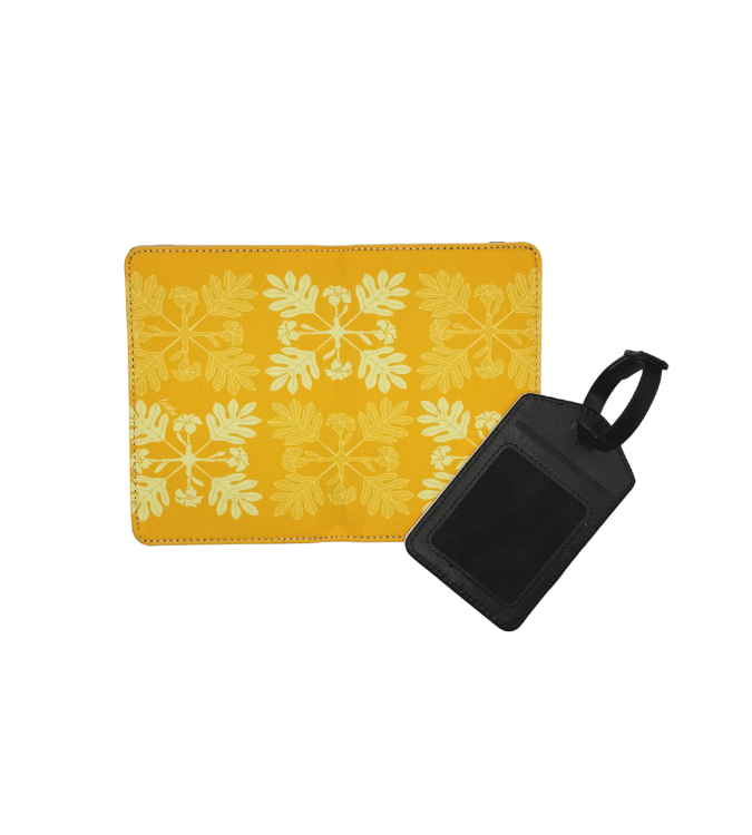 Puakenikeni Quilt - Passport Cover & Luggage Tag - LEIOHU DESIGNS