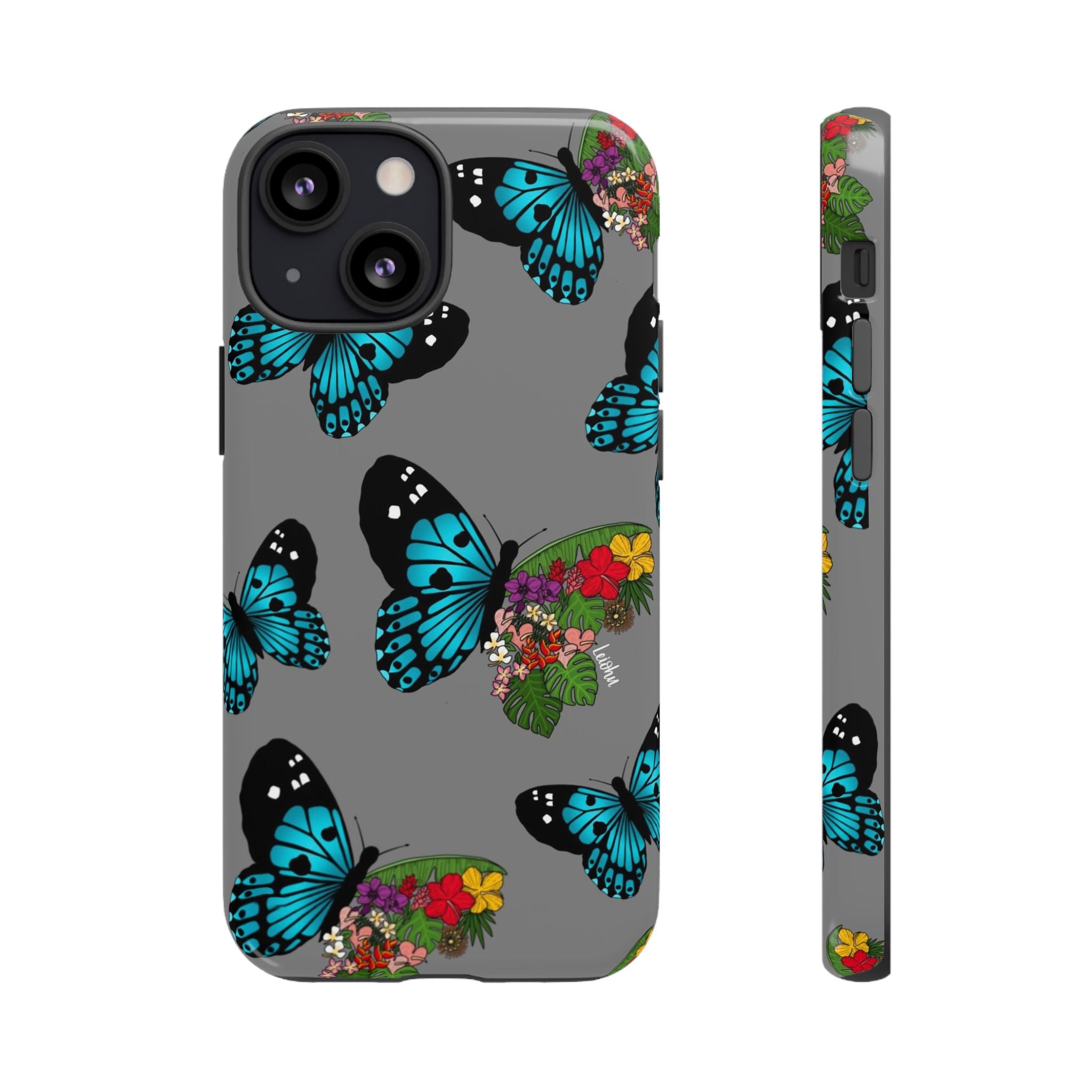 Tropical Pulelehua - Teal - LEIOHU DESIGNS