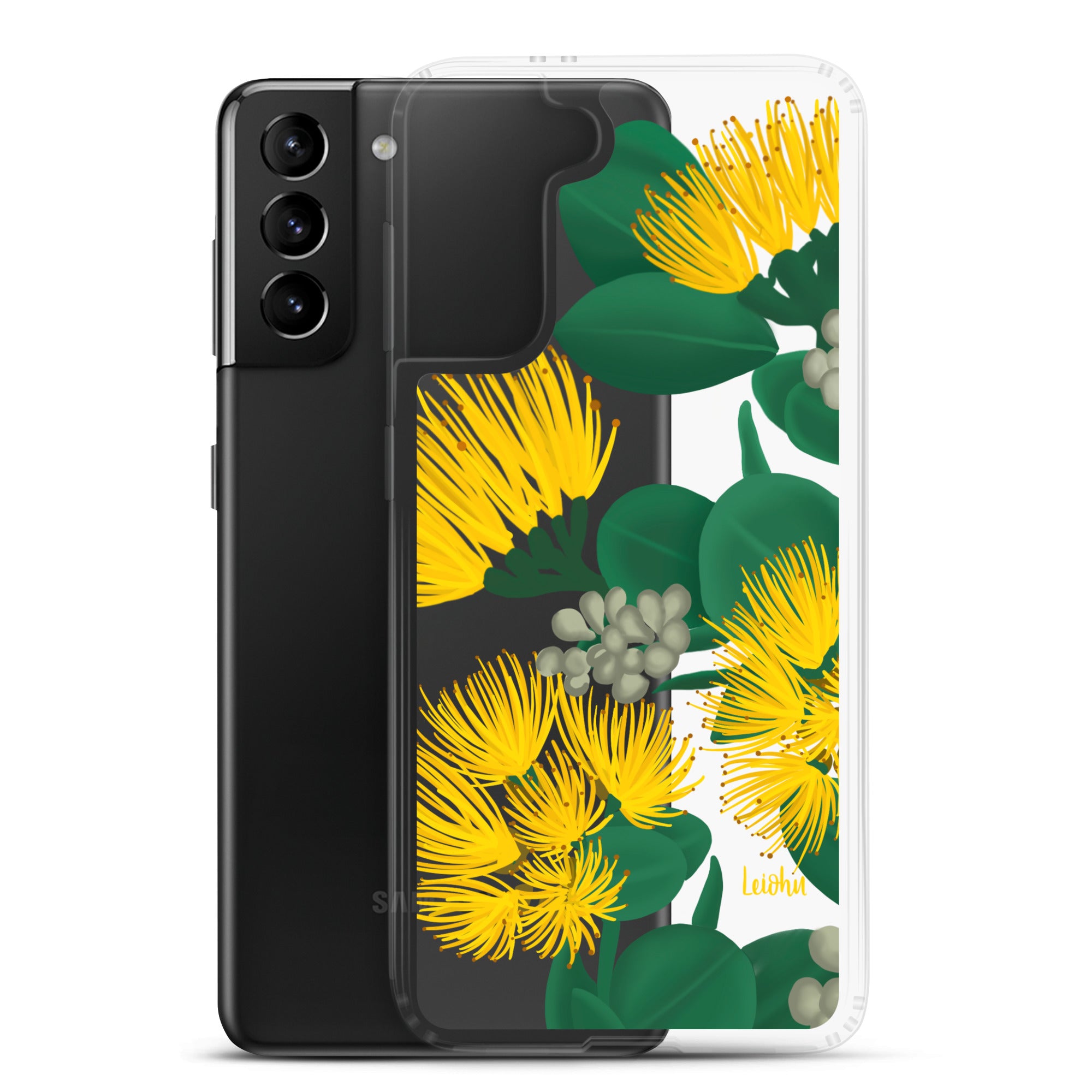 'Ōhi'a Lehua - Melemele - Clear Case for Samsung® - LEIOHU DESIGNS