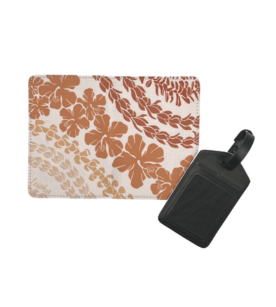 Groovy Lei - Warm - Passport Cover & Luggage Tag Set