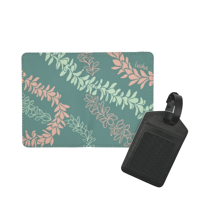 Groovy Pua Melia - Passport Cover & Luggage Tag Set - LEIOHU DESIGNS