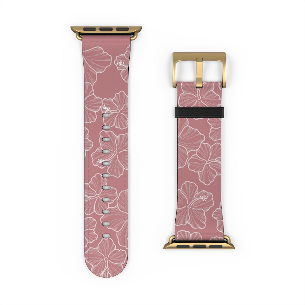 Hibiscus - Mauve - Apple Watch Band